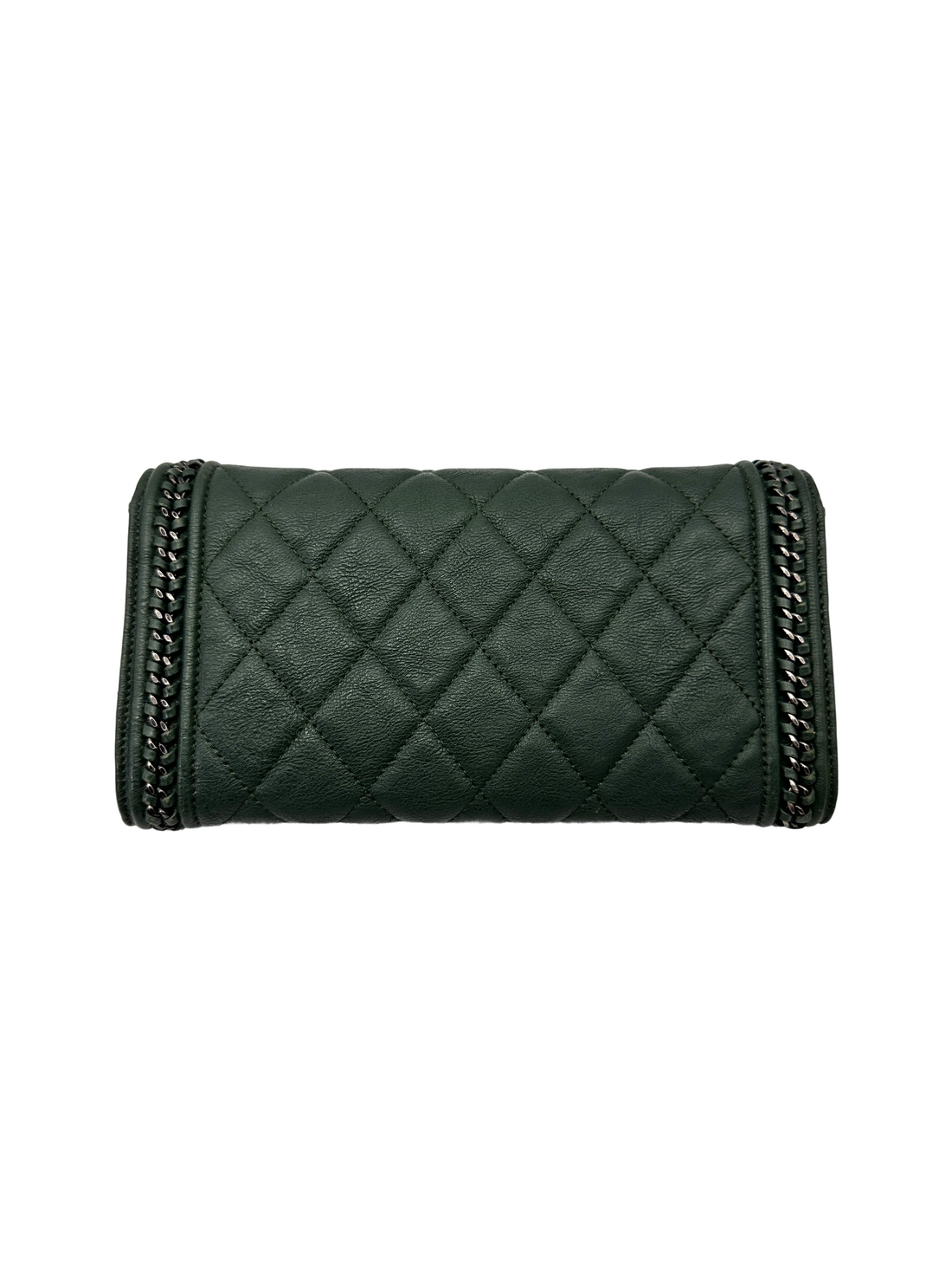 Chanel LeBoy Green Quilted Leather Long Wallet(22***54) CC2149