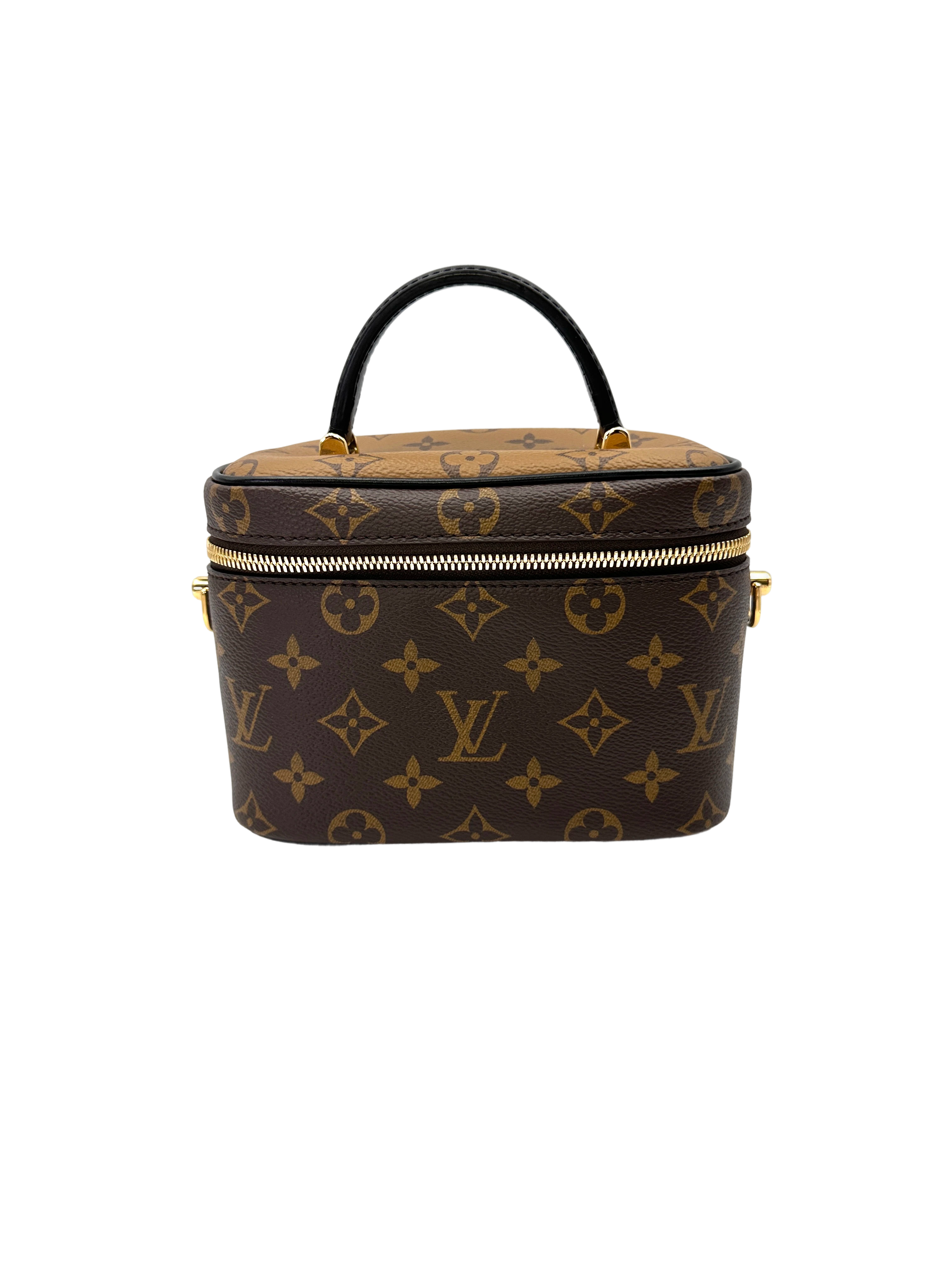 Louis Vuitton Vanity PM Monogram Reverse Canvas Handle Bag LV3012