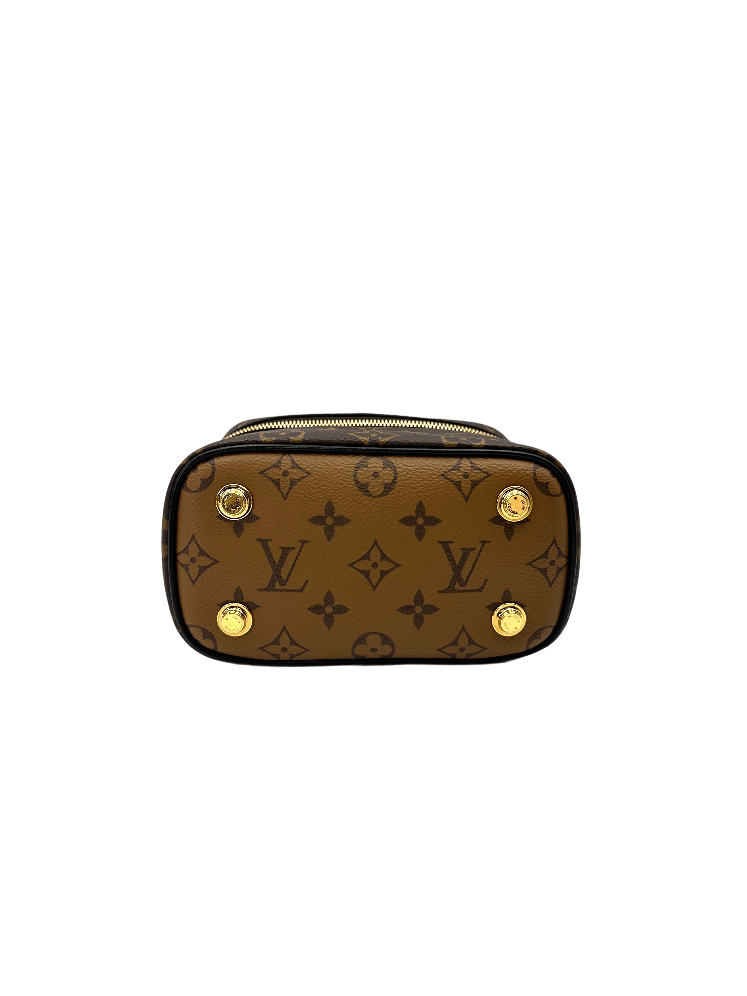 Louis Vuitton Vanity PM Monogram Reverse Canvas Handle Bag LV3012