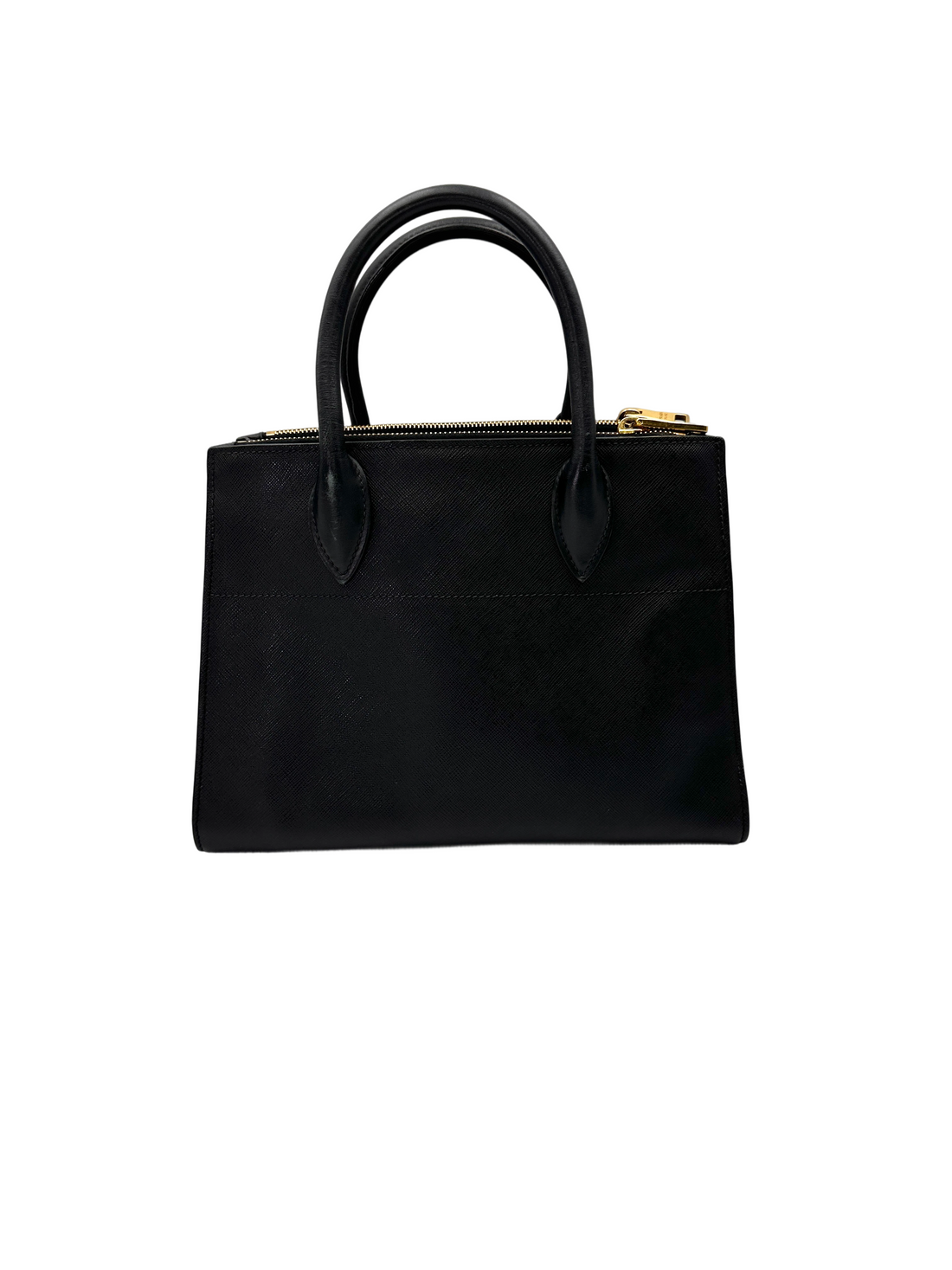 Prada Galleria Black Saffiano Leather Handle Bag PR475