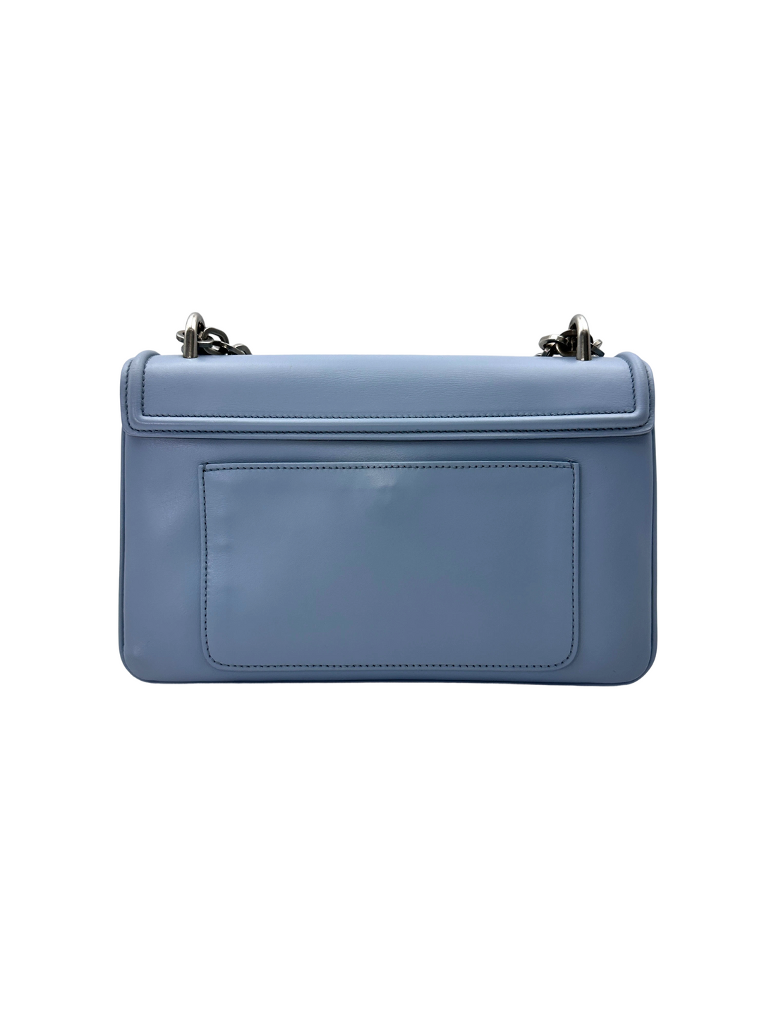 Prada Light Blue Saffiano Leather Flap Bag PR477