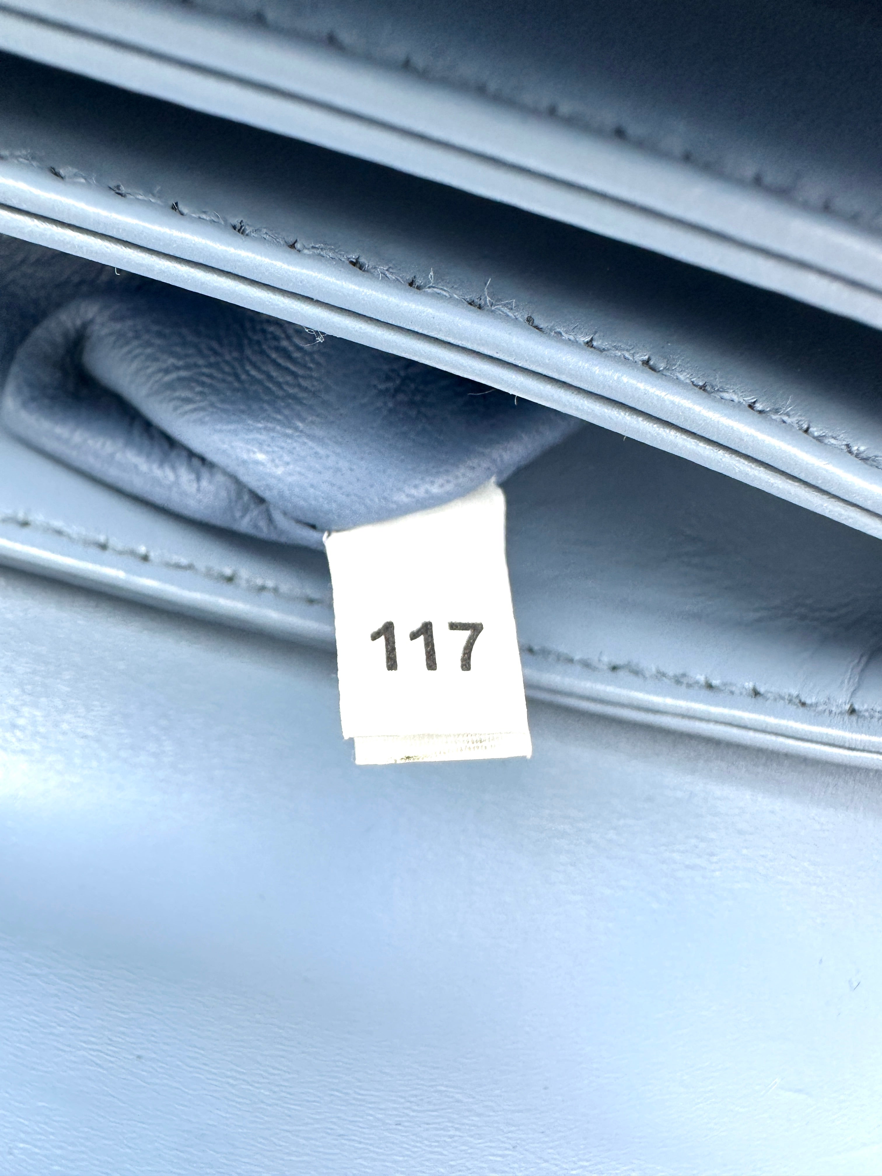 Prada Light Blue Saffiano Leather Flap Bag PR477