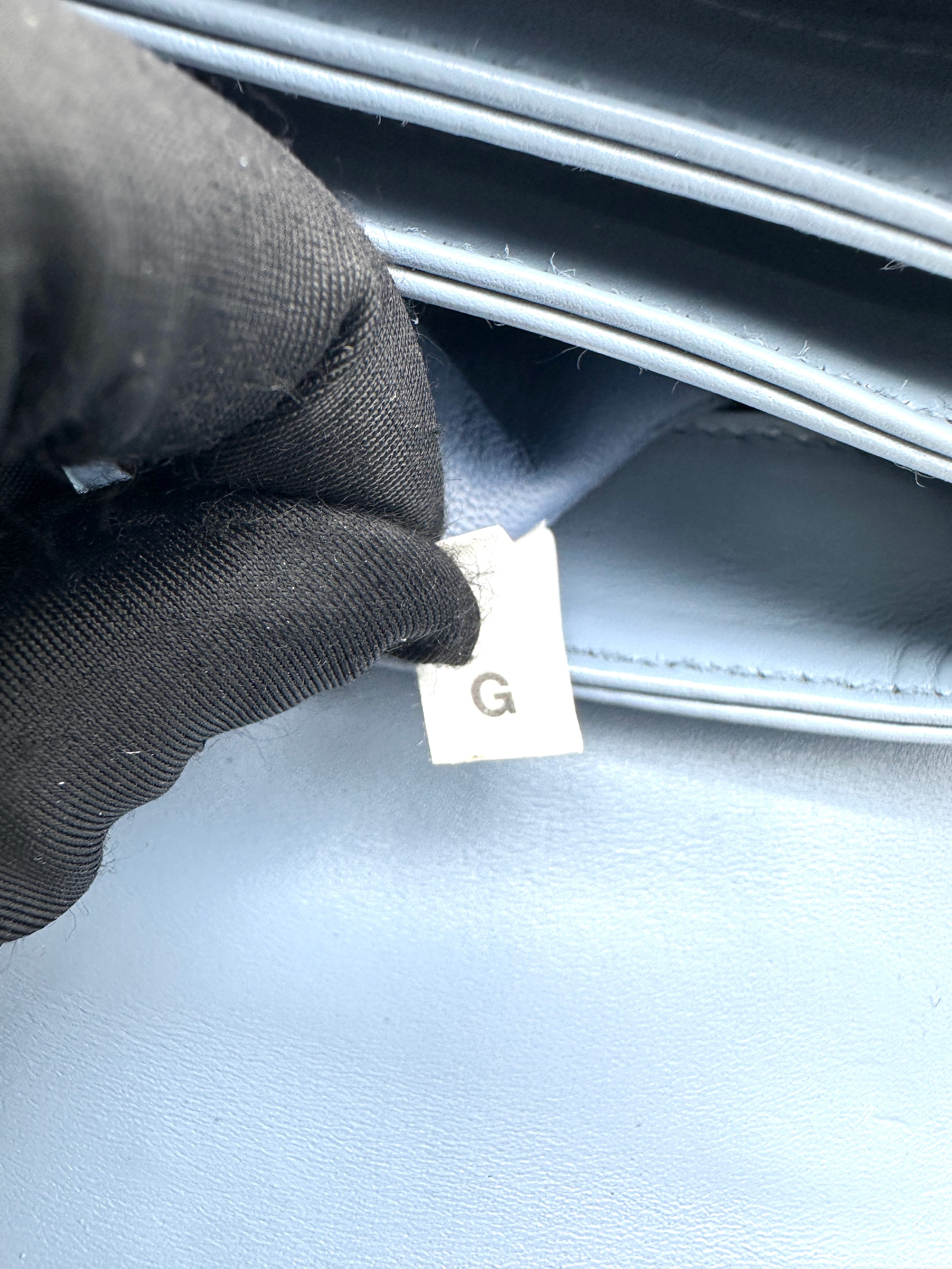 Prada Light Blue Saffiano Leather Flap Bag PR477