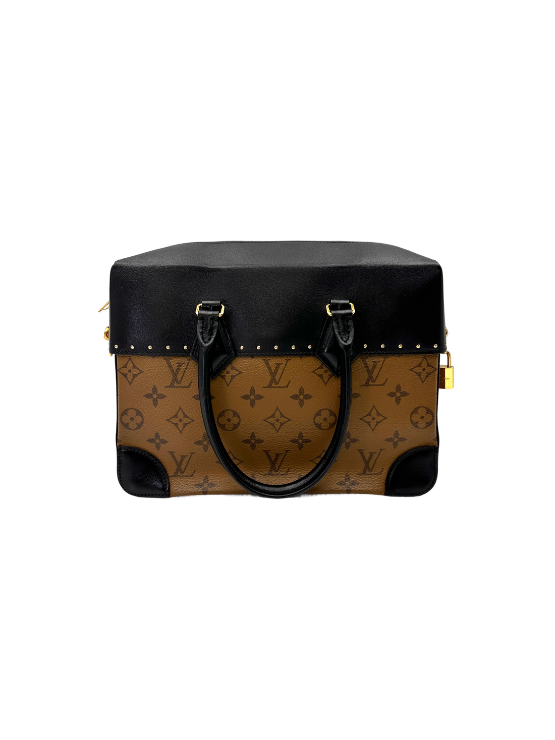 Louis Vuitton City Malle Monogram Canvas & Black Leather Handle Bag LV3015