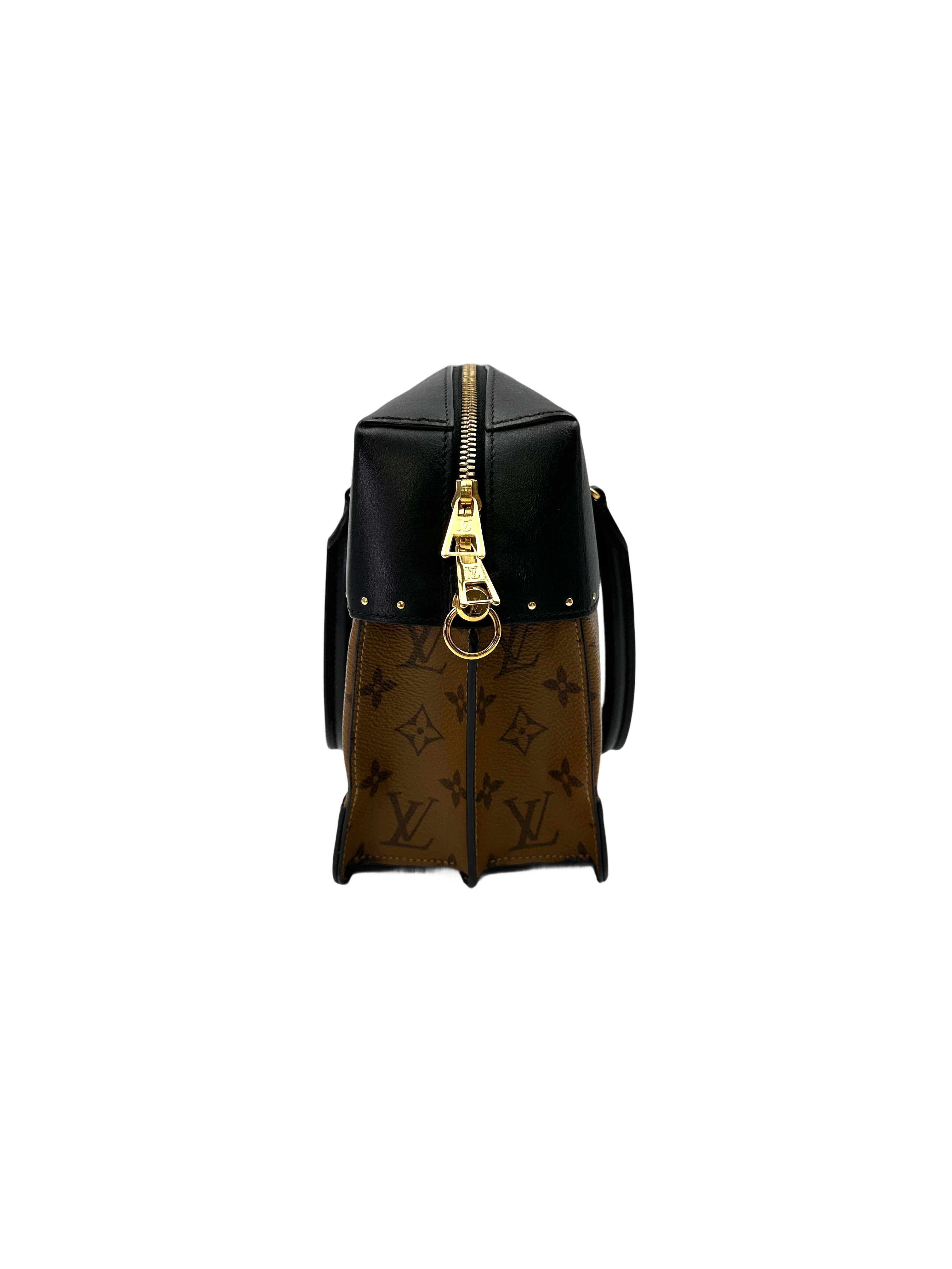 Louis Vuitton City Malle Monogram Canvas & Black Leather Handle Bag LV3015