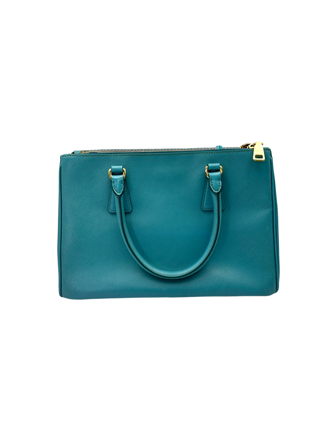 Prada Galleria Light Blue Saffiano Leather Handle Bag PR482