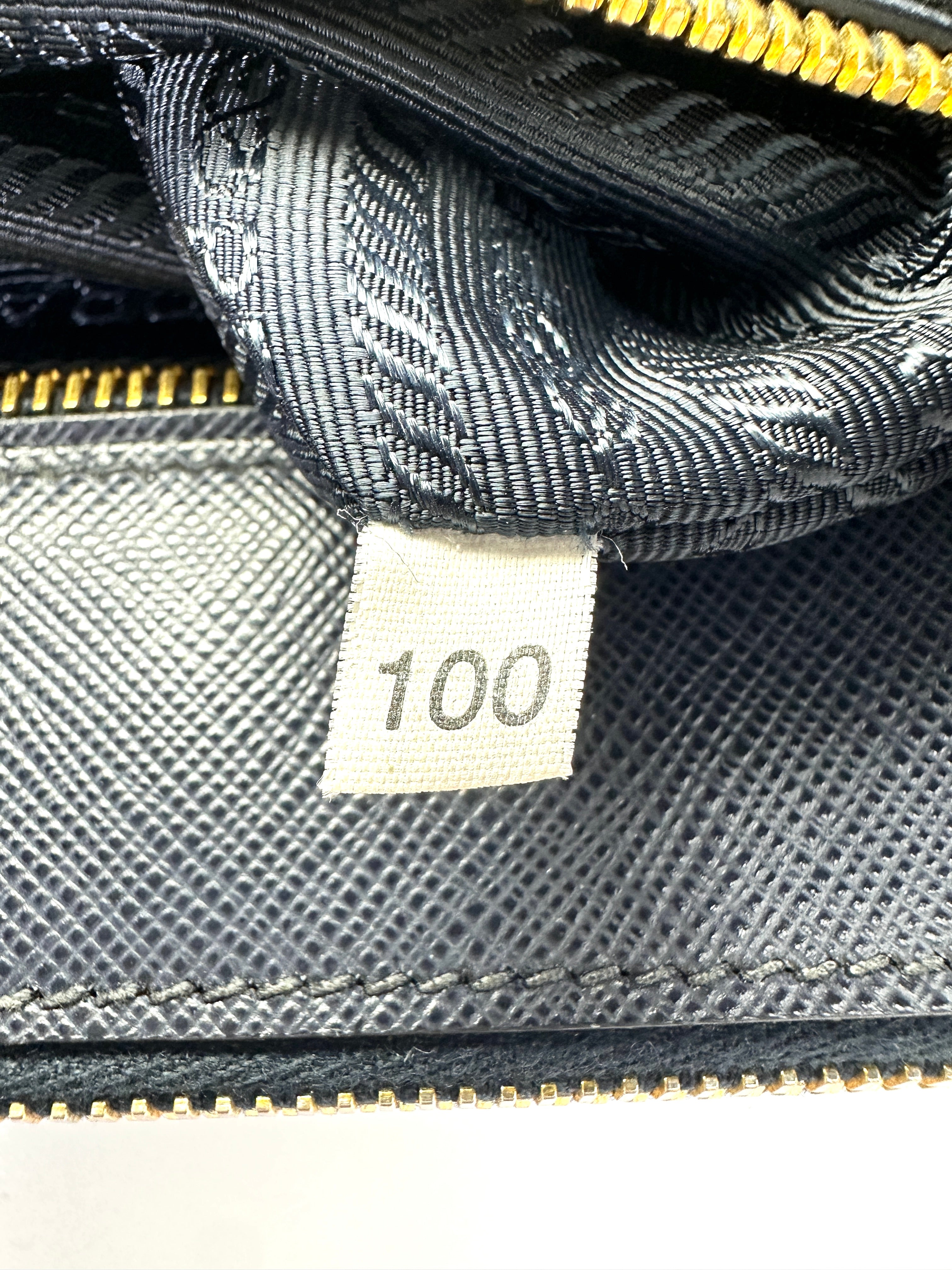 Prada Galleria Navy Saffiano Leather Large Size Handle Bag PR481
