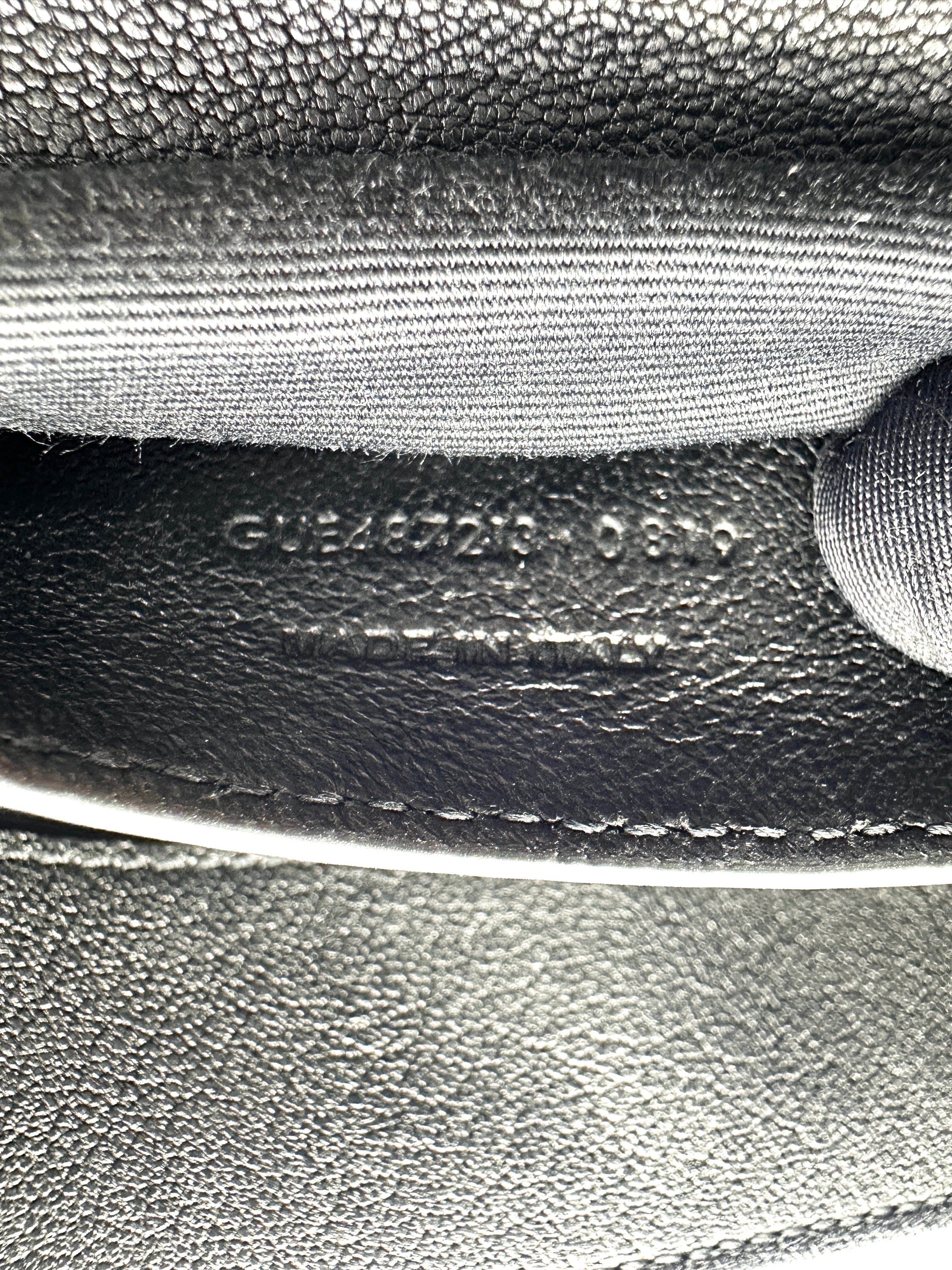 Saint Laurent College Black Chevron Quilted Leather Medium Size Flap Bag SL258