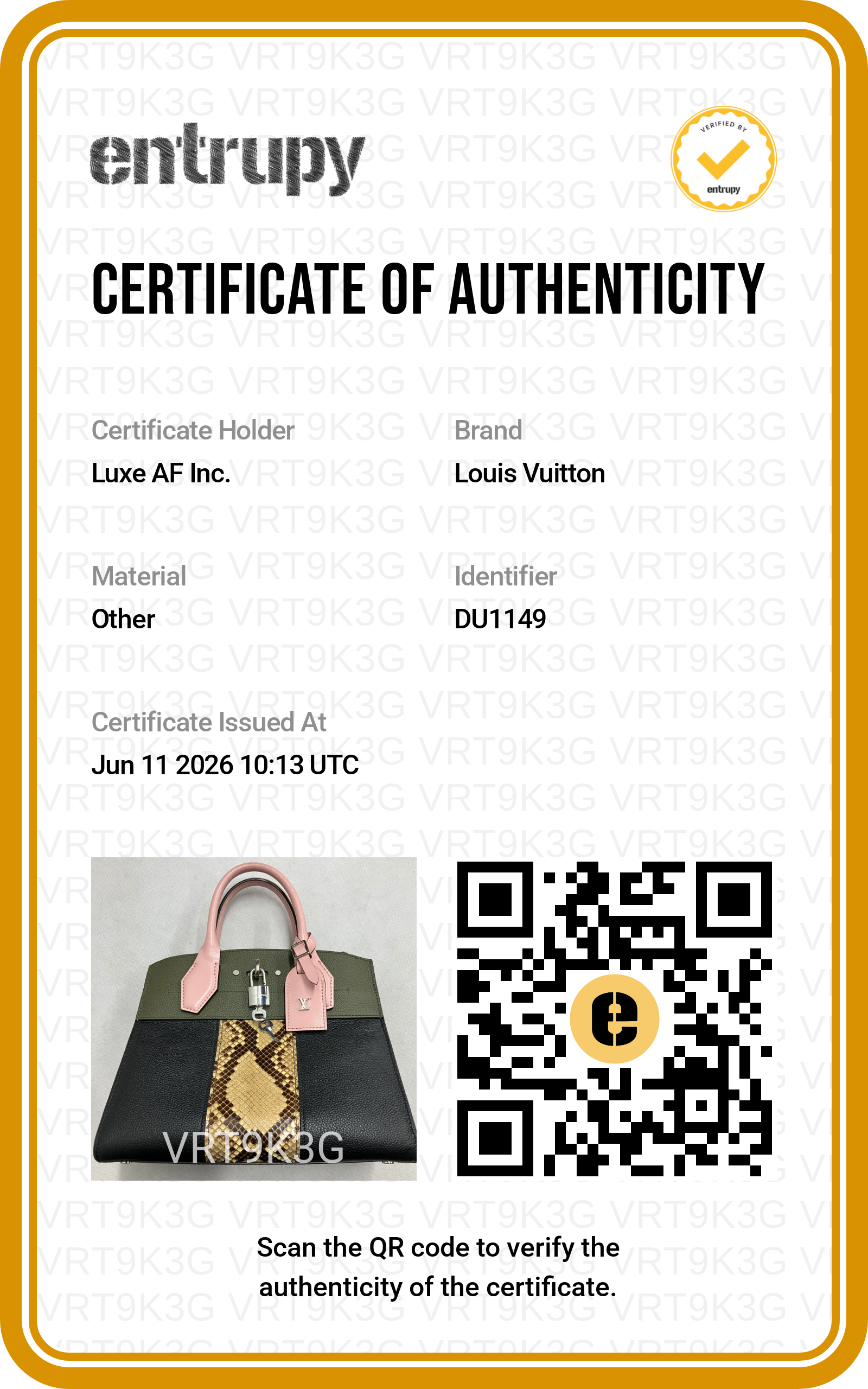 Louis Vuitton City Steamer PM Multicolor Python Leather Handle Bag LV3021