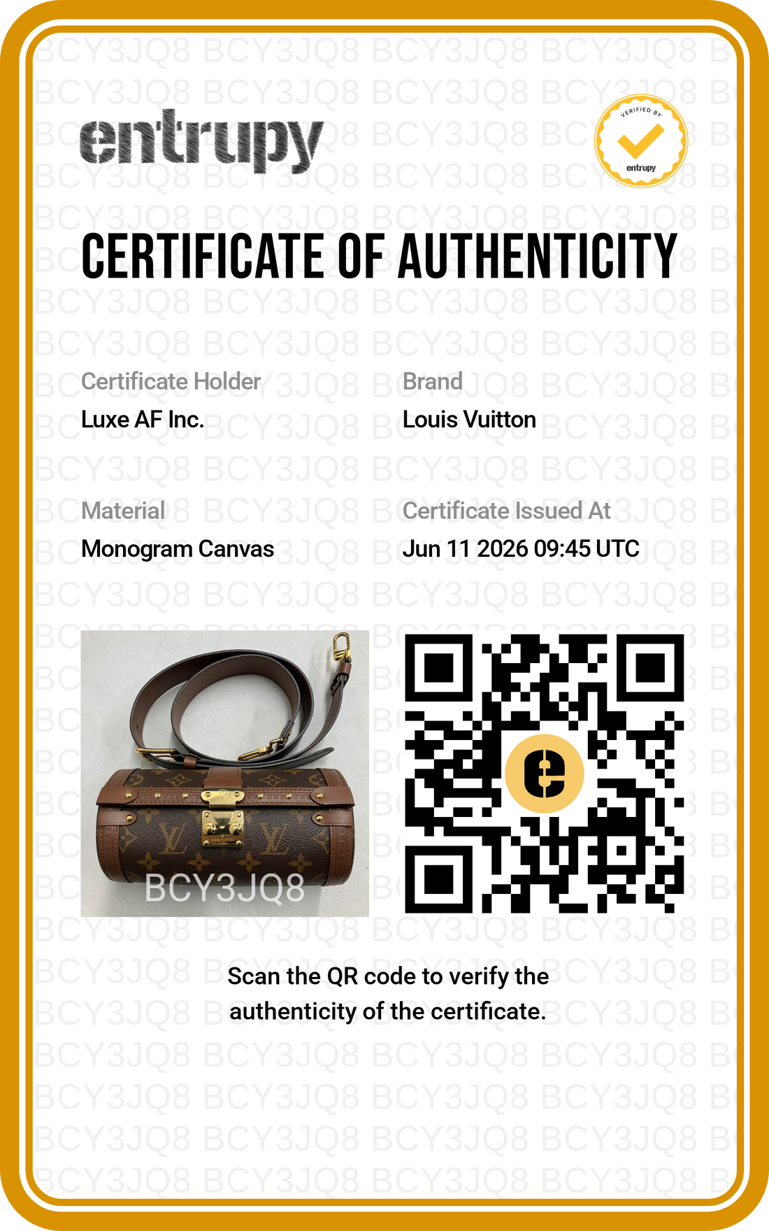 Louis Vuitton Papillon Monogram Canvas Shoulder Bag LV3022