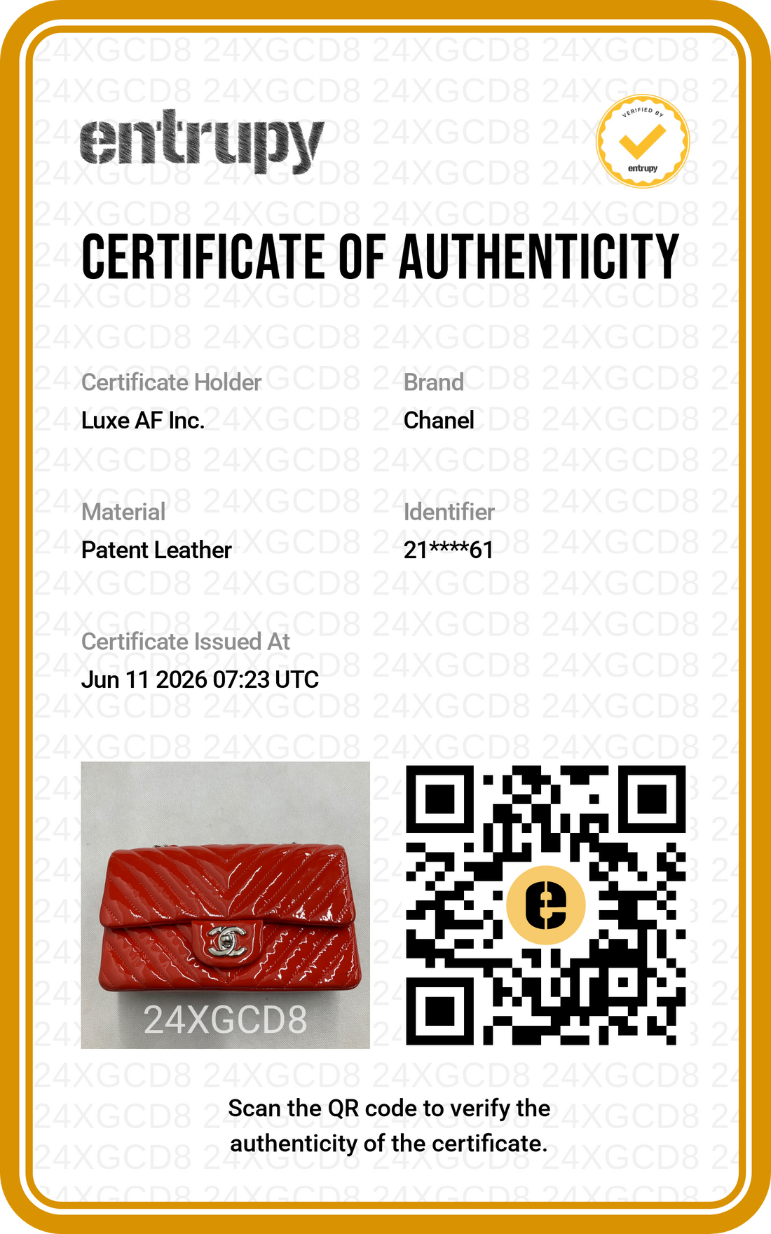 Chanel Classic Flap Red Chevron Quilted Patent Leather Shoulder Bag With Silver Buckle(21***61) CC2151