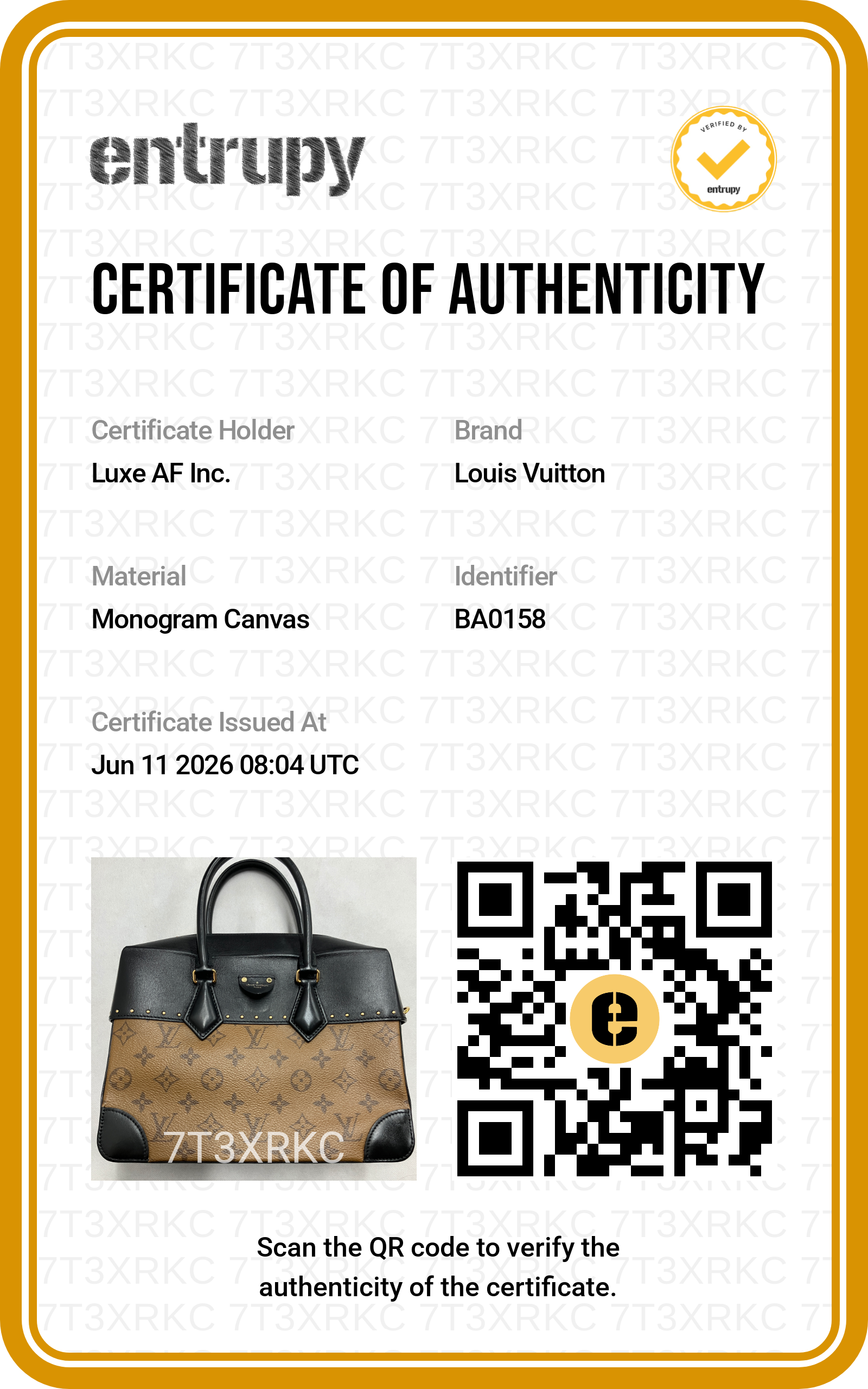 Louis Vuitton City Malle Monogram Canvas & Black Leather Handle Bag LV3015