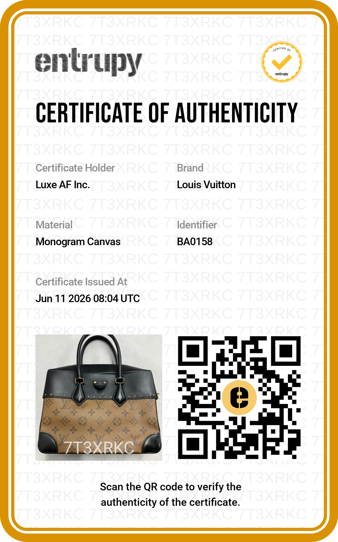 Louis Vuitton City Malle Monogram Canvas & Black Leather Handle Bag LV3015