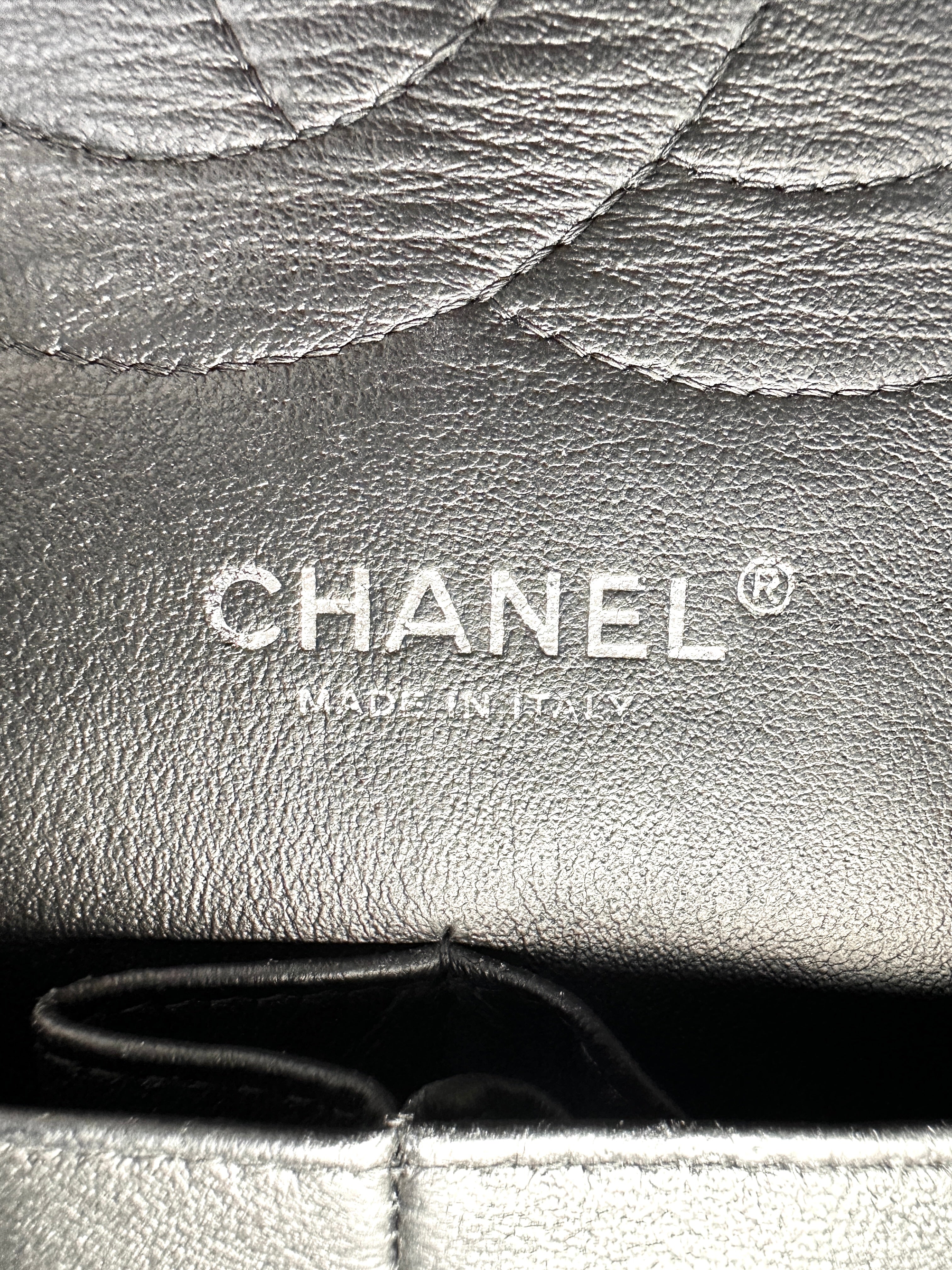 Chanel Classic Flap Black Quilted Patent Leather Jumbo Shoulder Bag With Silver Buckle(16***36) CC2152