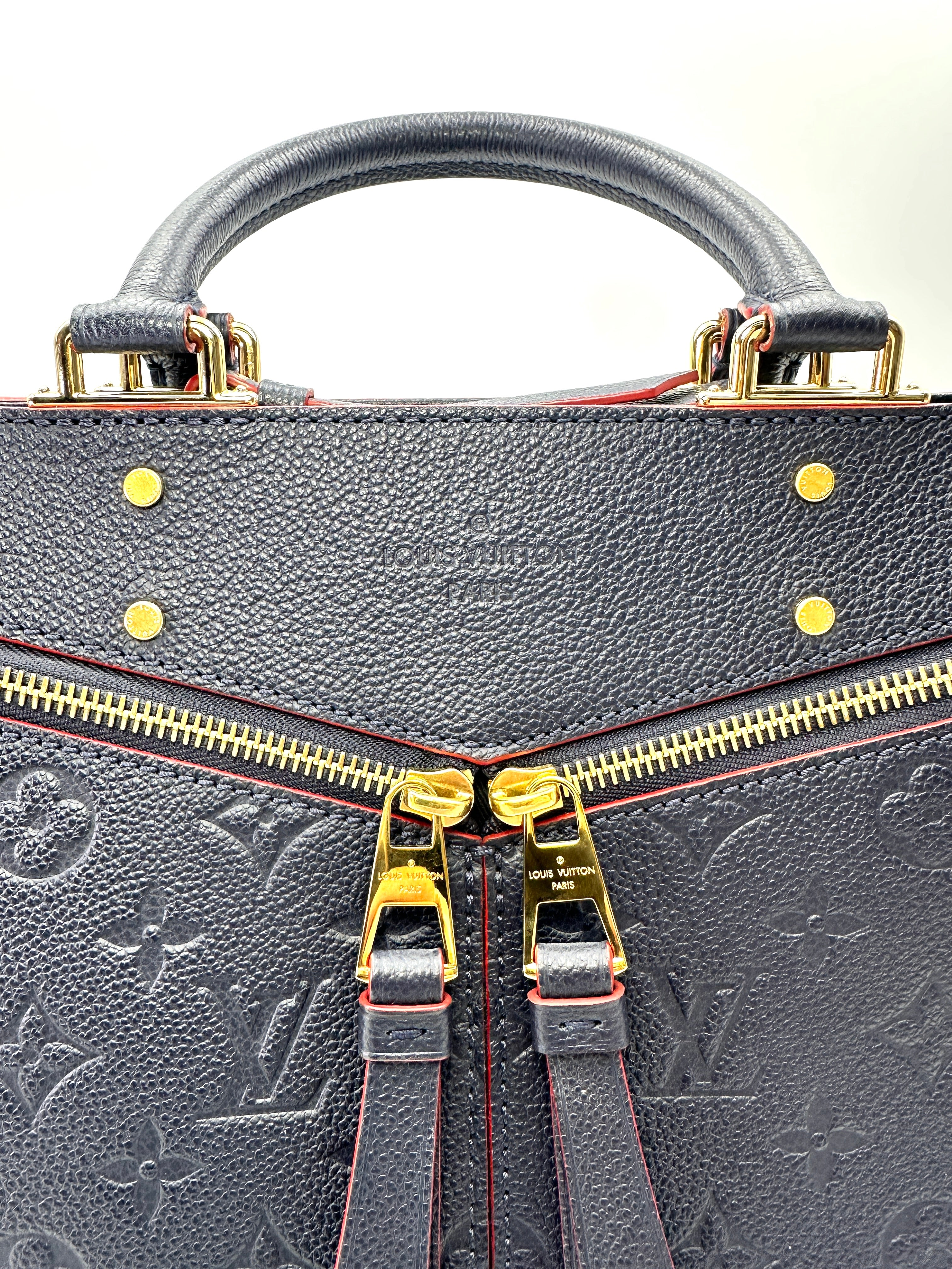 Louis Vuitton Sully Navy Empreinte Leather Handle Bag LV3023