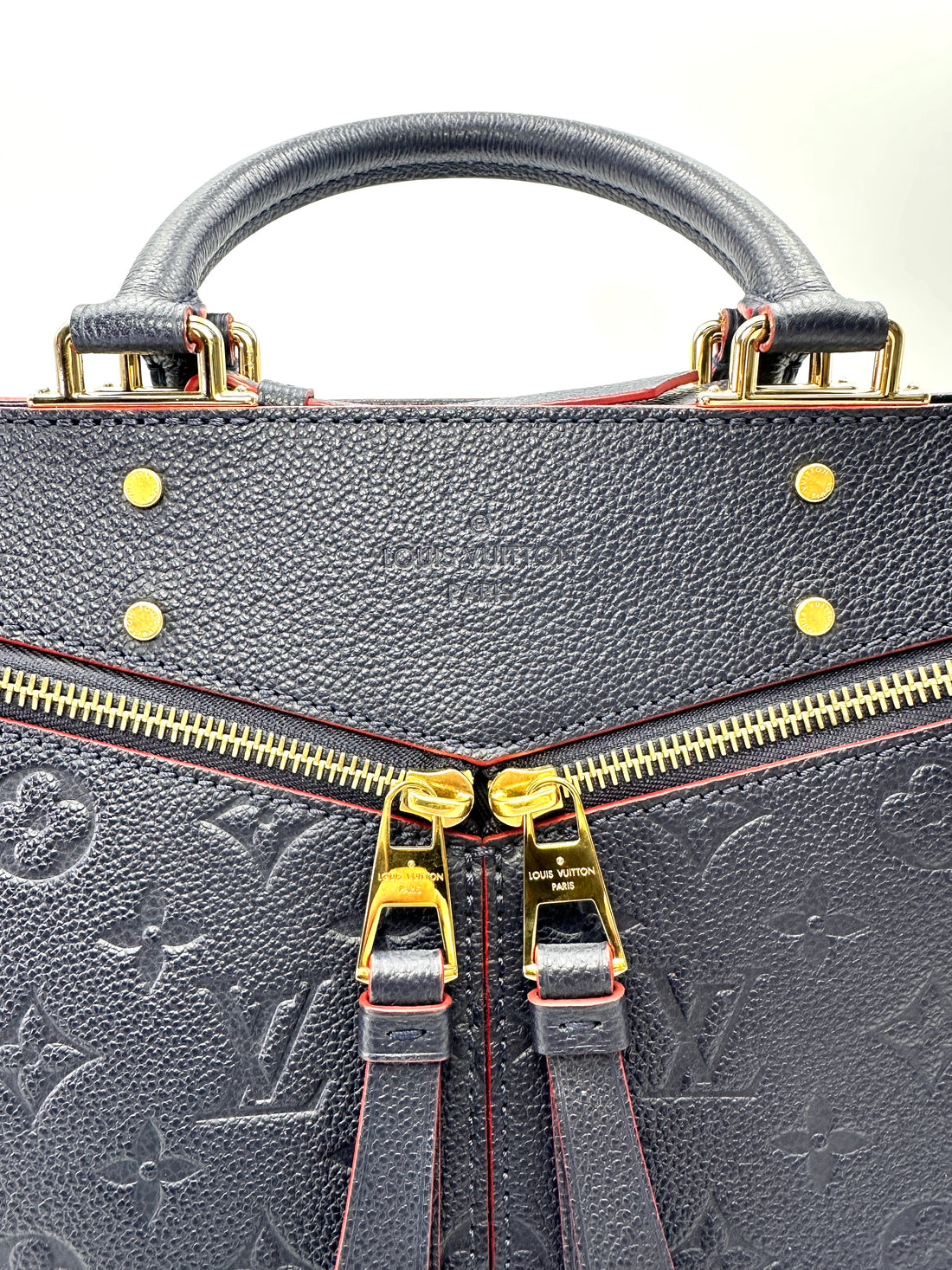 Louis Vuitton Sully Navy Empreinte Leather Handle Bag LV3023