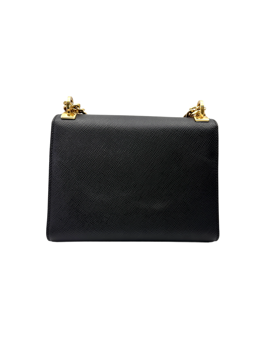 Prada Black Saffiano Leather Envelope Flap Bag PR484