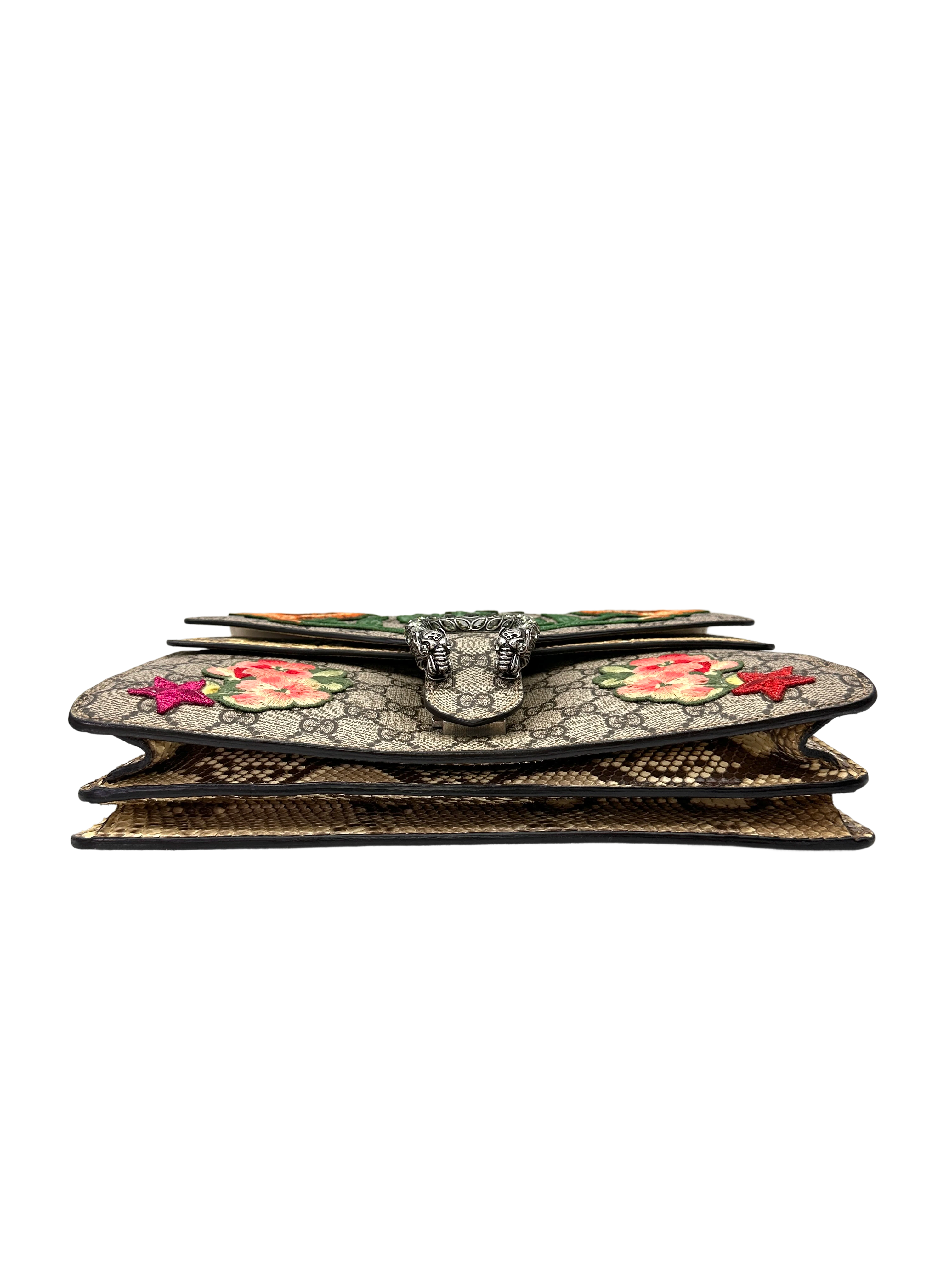 Gucci Dionysus Flower Embroidery GG Supreme Canvas Shoulder Bag GG1316