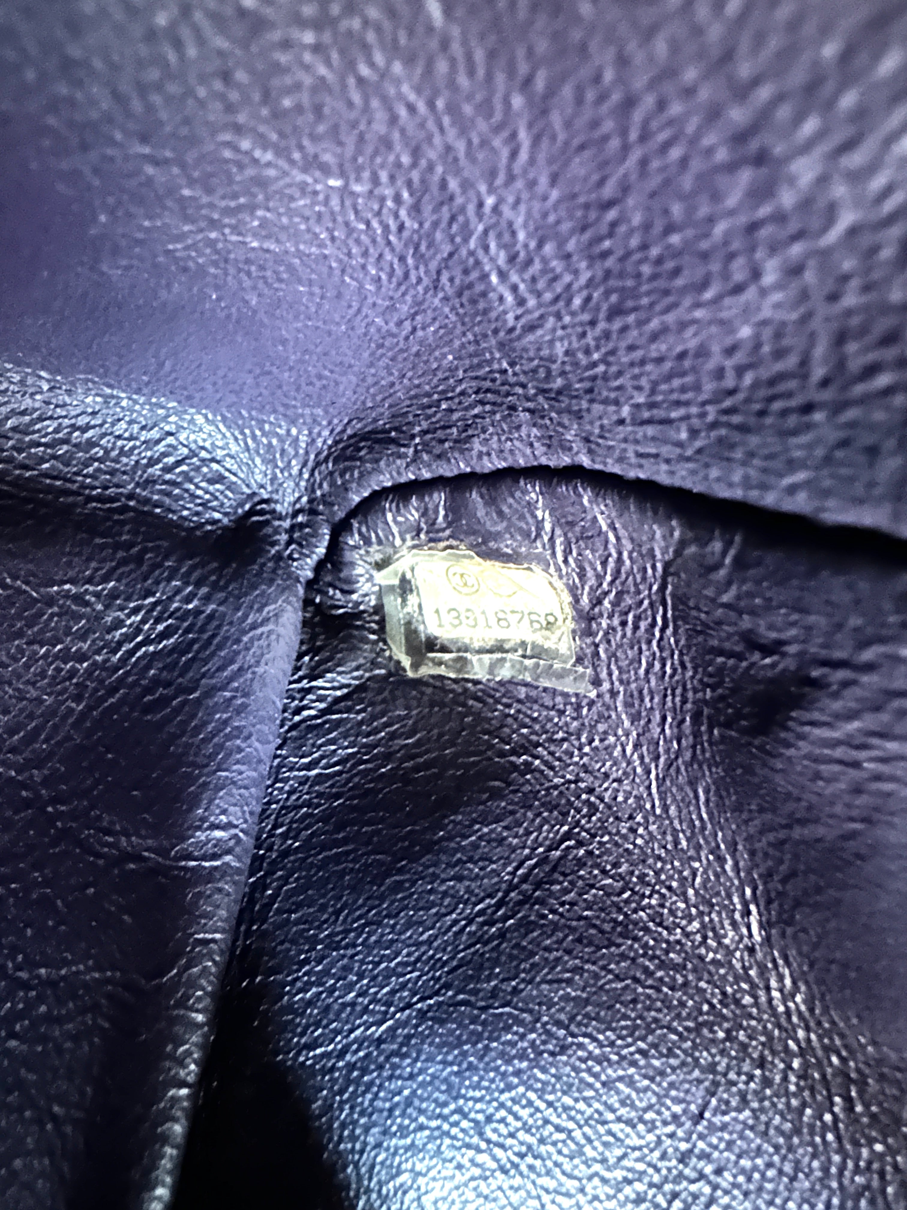 Chanel Classic Flap Purple Quilted Patent Leather Jumbo Shoulder Bag With Silver Buckle(13***68) CC2153