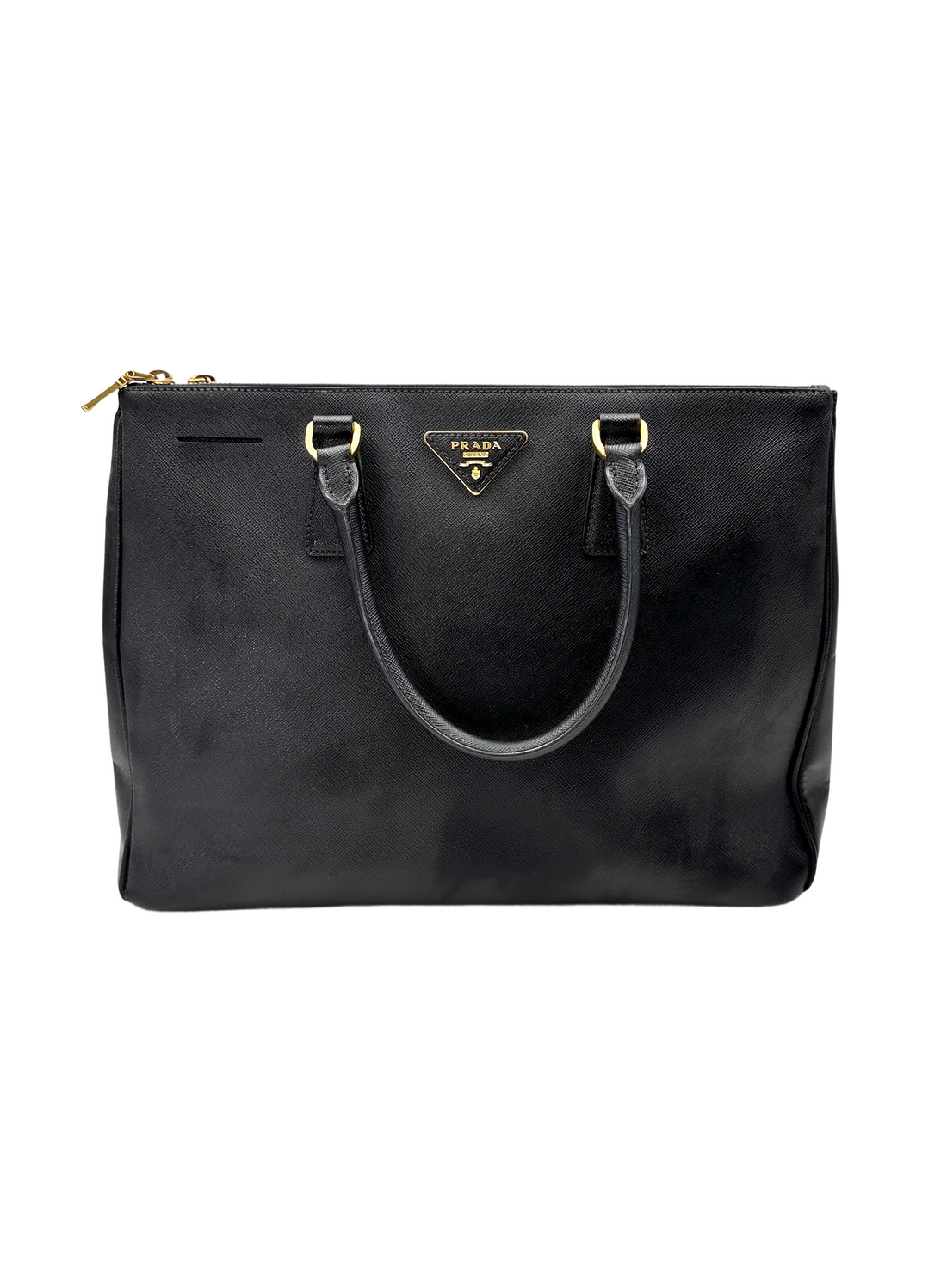 Prada Galleria Black Saffiano Leather Handle Bag PR483