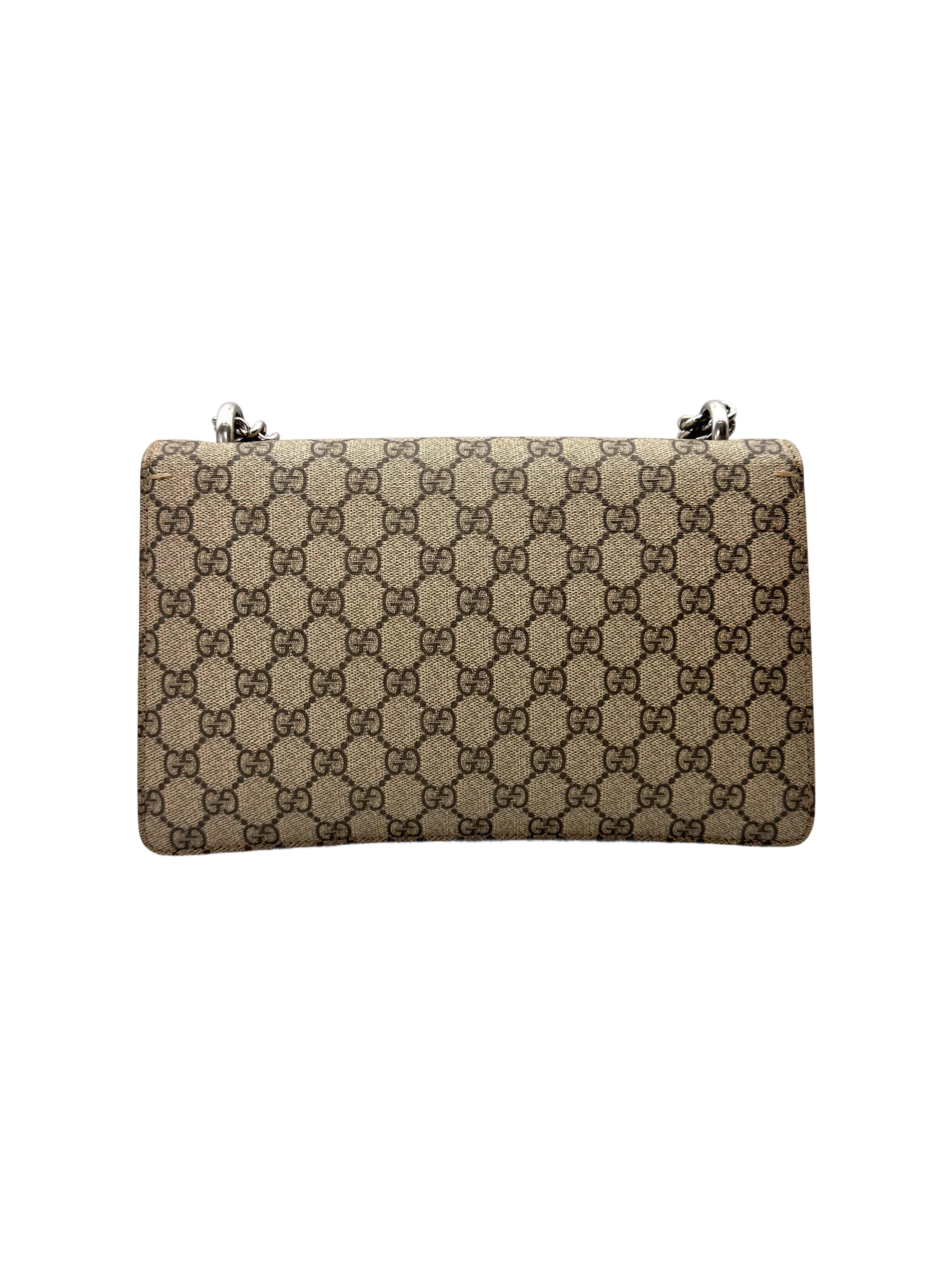 Gucci Dionysus GG Supreme Canvas Medium Size Shoulder Bag With Red Tirm GG1319