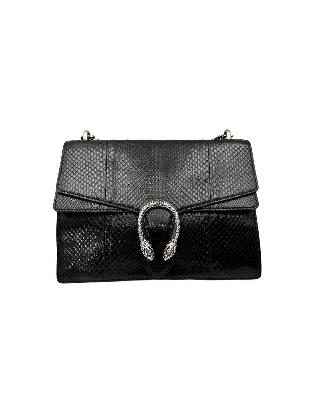 Gucci Dionysus Black Python Leather Small Size Shoulder Bag GG1320