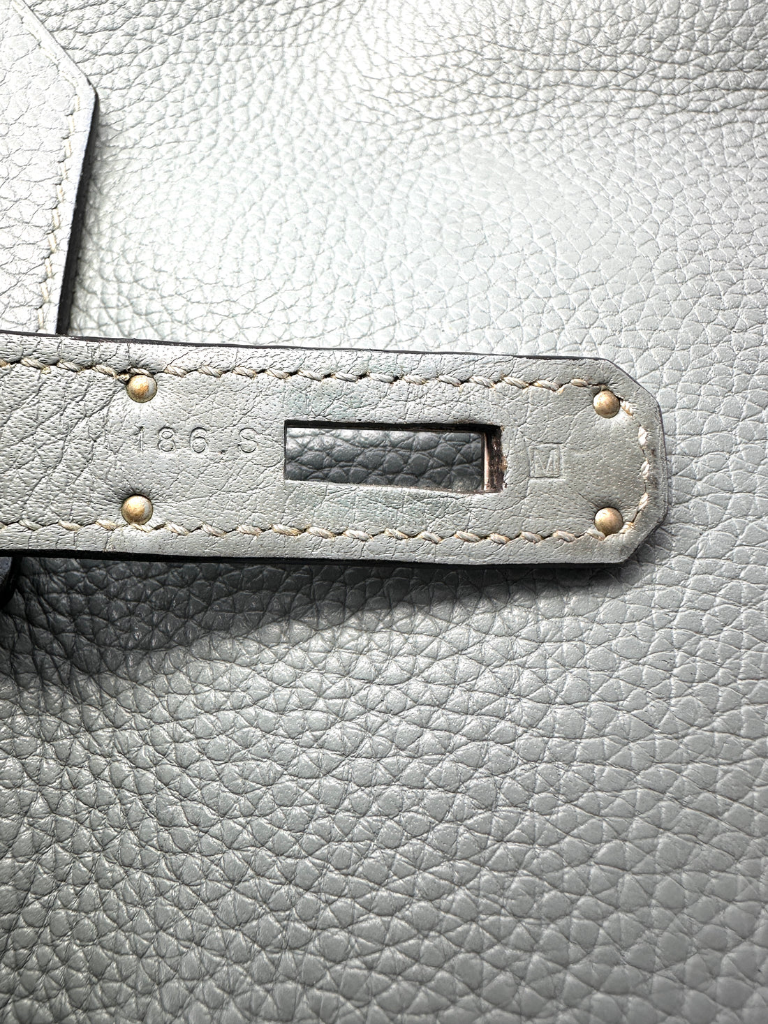 Hermes Kelly Light Blue Leather Top Handle Bag With Silver Hardware HR125