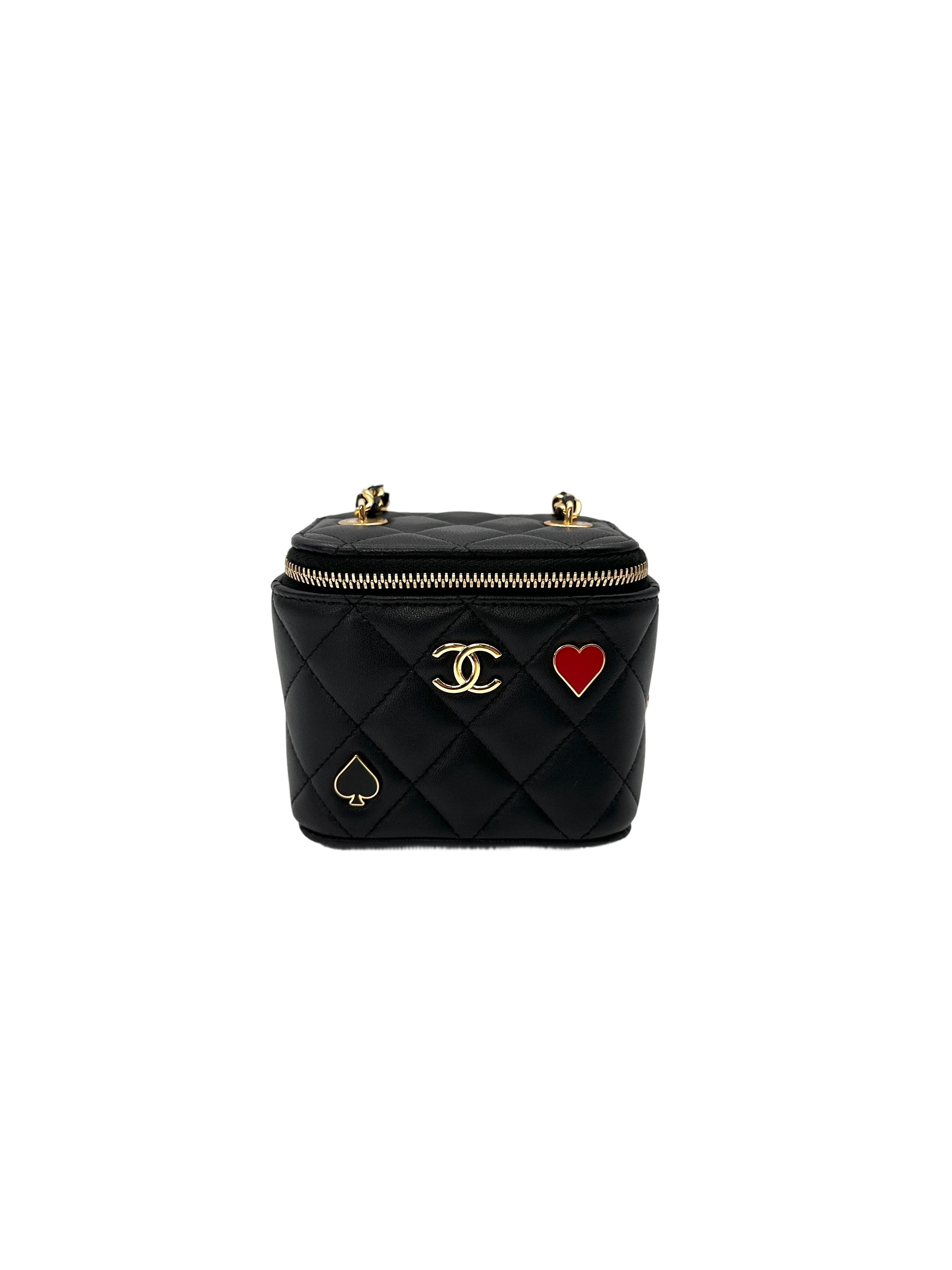 Chanel Cruise Black Quilted Leather Vanity Case(GP***TG) CC2161