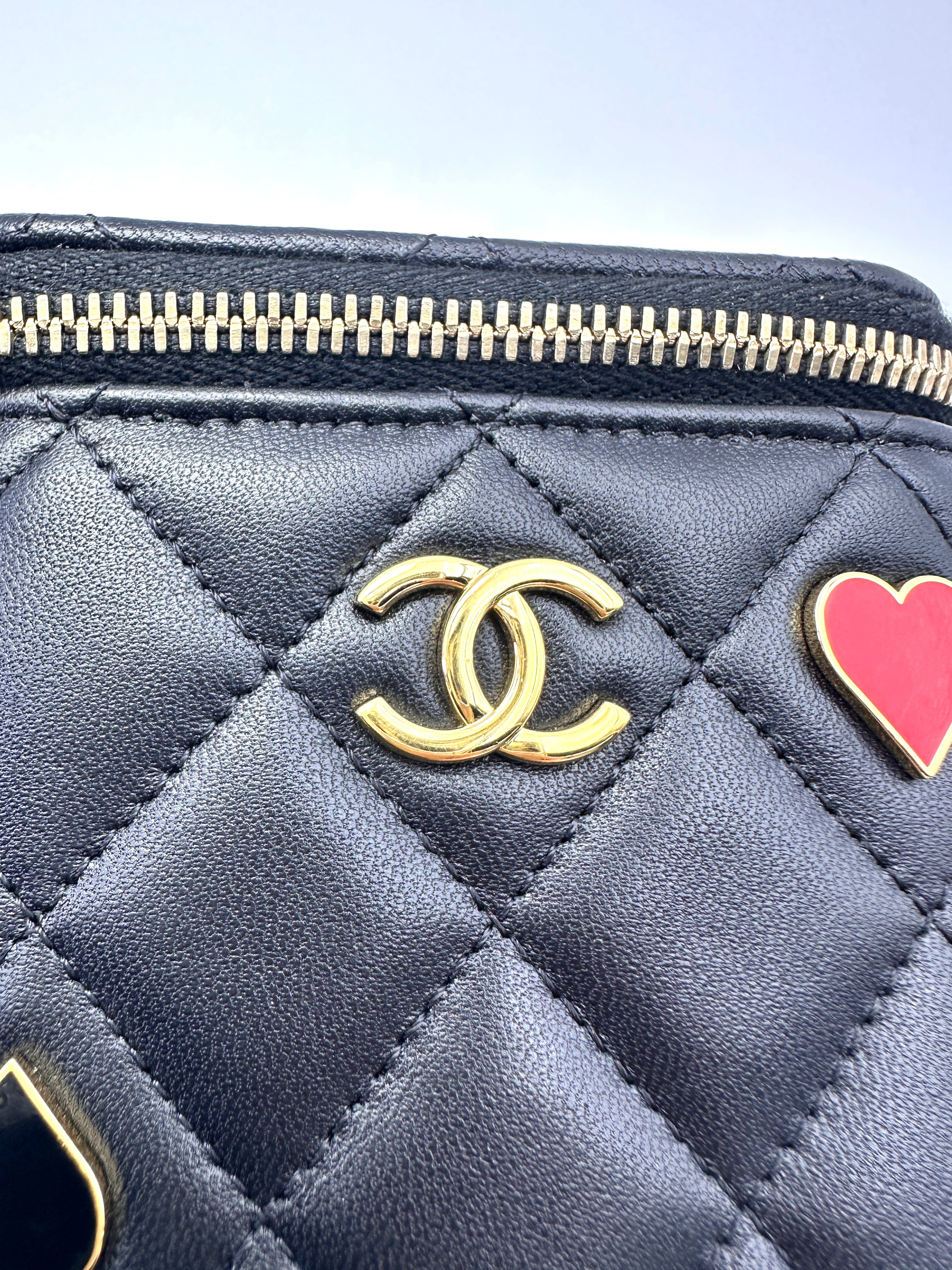 Chanel Cruise Black Quilted Leather Vanity Case(GP***TG) CC2161