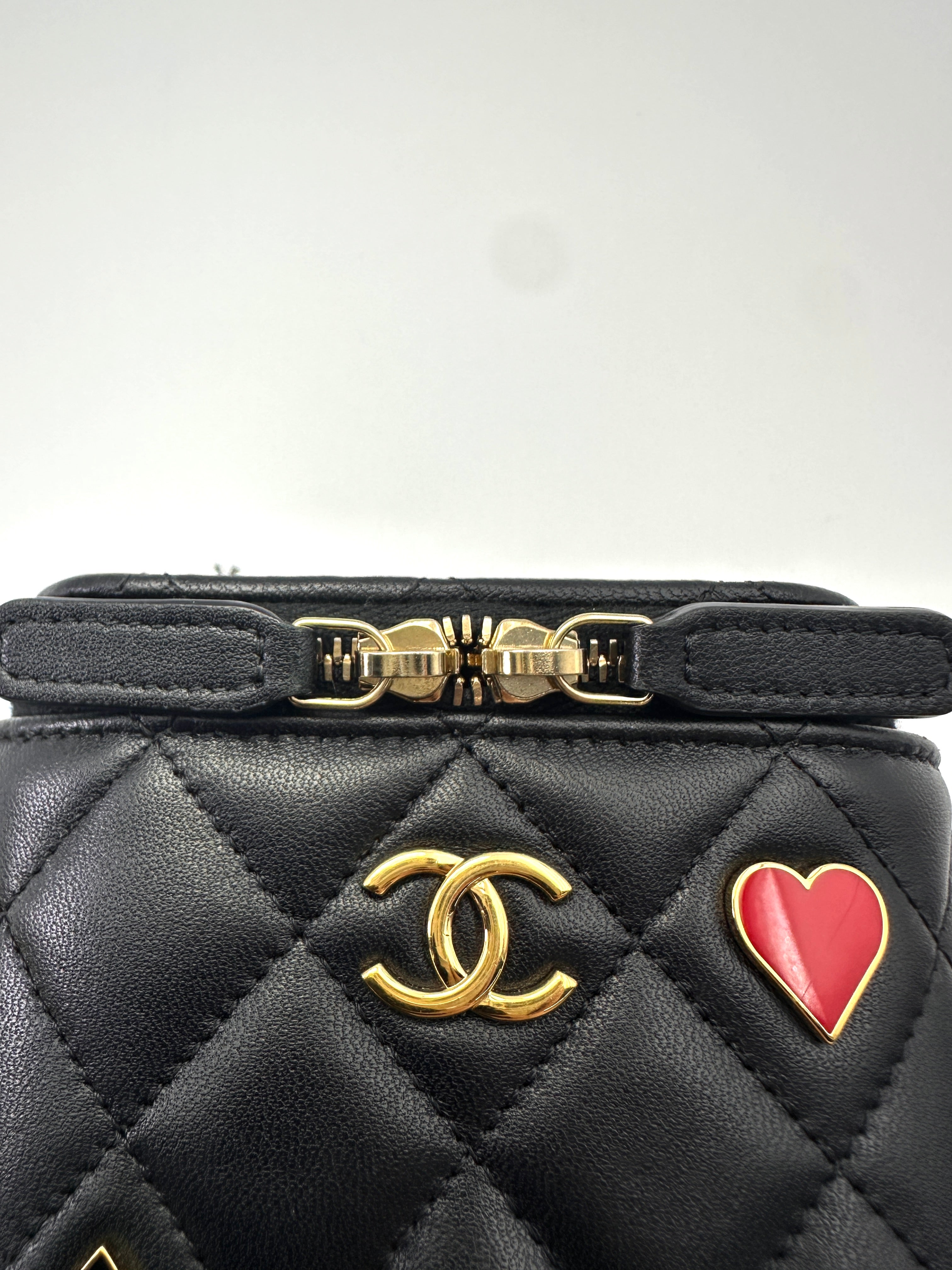 Chanel Cruise Black Quilted Leather Vanity Case(GP***TG) CC2161