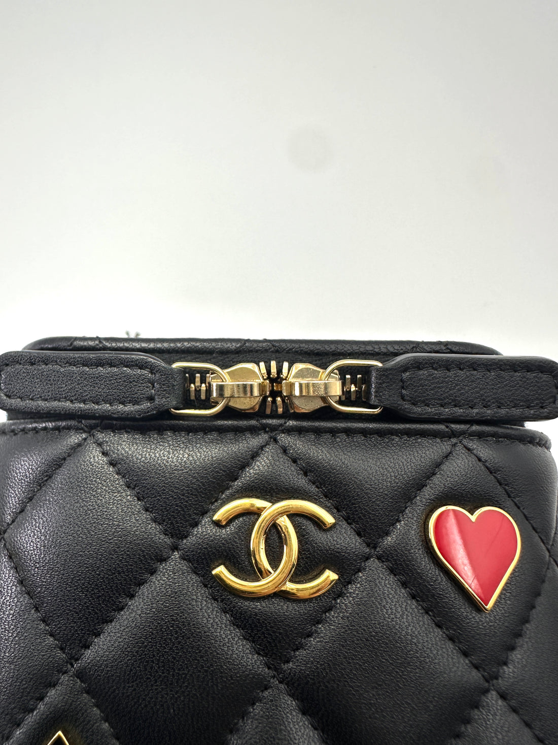 Chanel Cruise Black Quilted Leather Vanity Case(GP***TG) CC2161