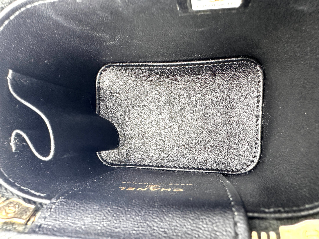 Chanel Cruise Black Quilted Leather Vanity Case(GP***TG) CC2161