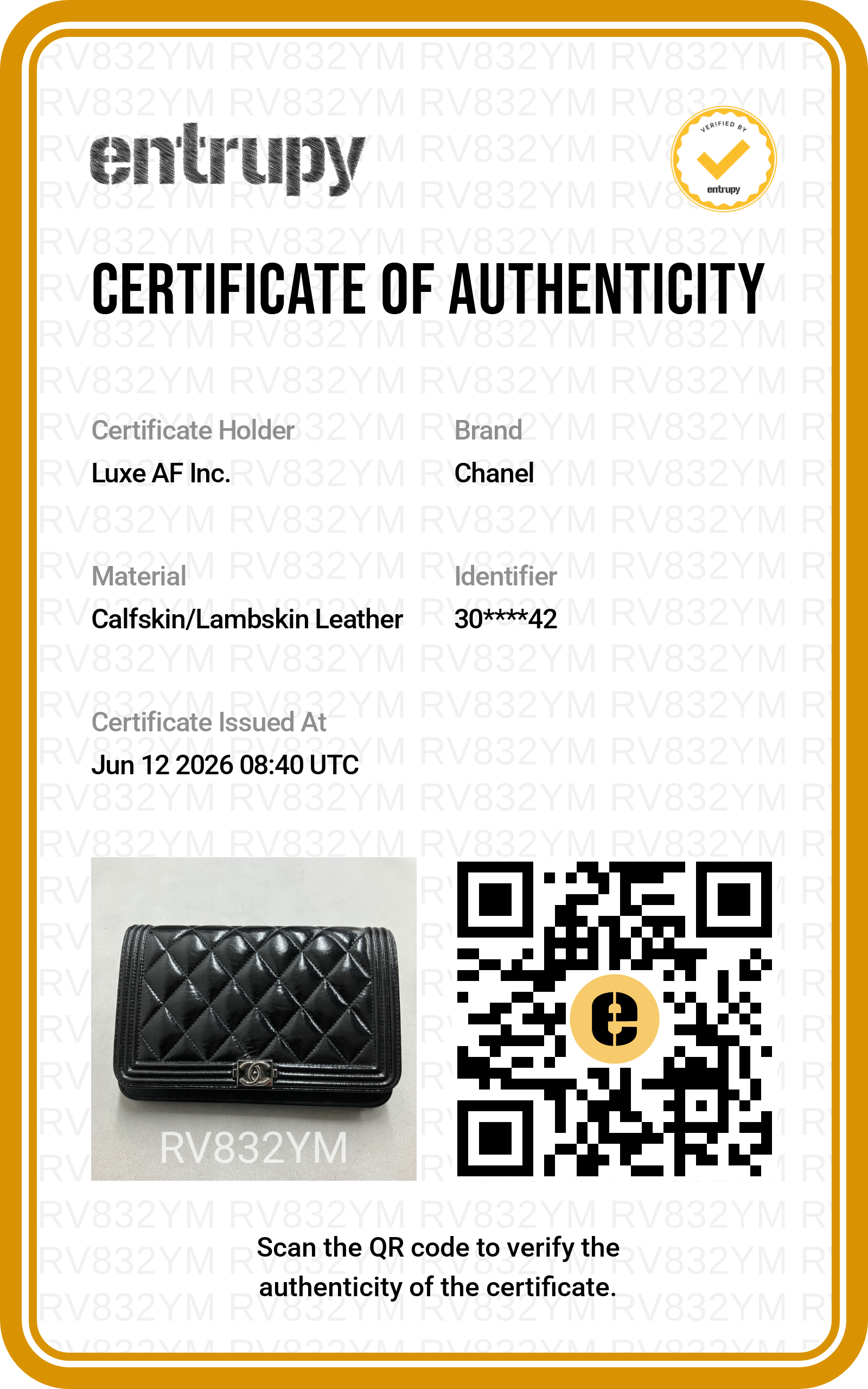 Chanel LeBoy Black Quilted Leather Wallet On Chain(30***42) CC2162