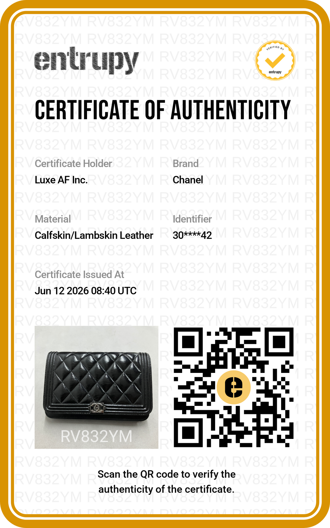Chanel LeBoy Black Quilted Leather Wallet On Chain(30***42) CC2162