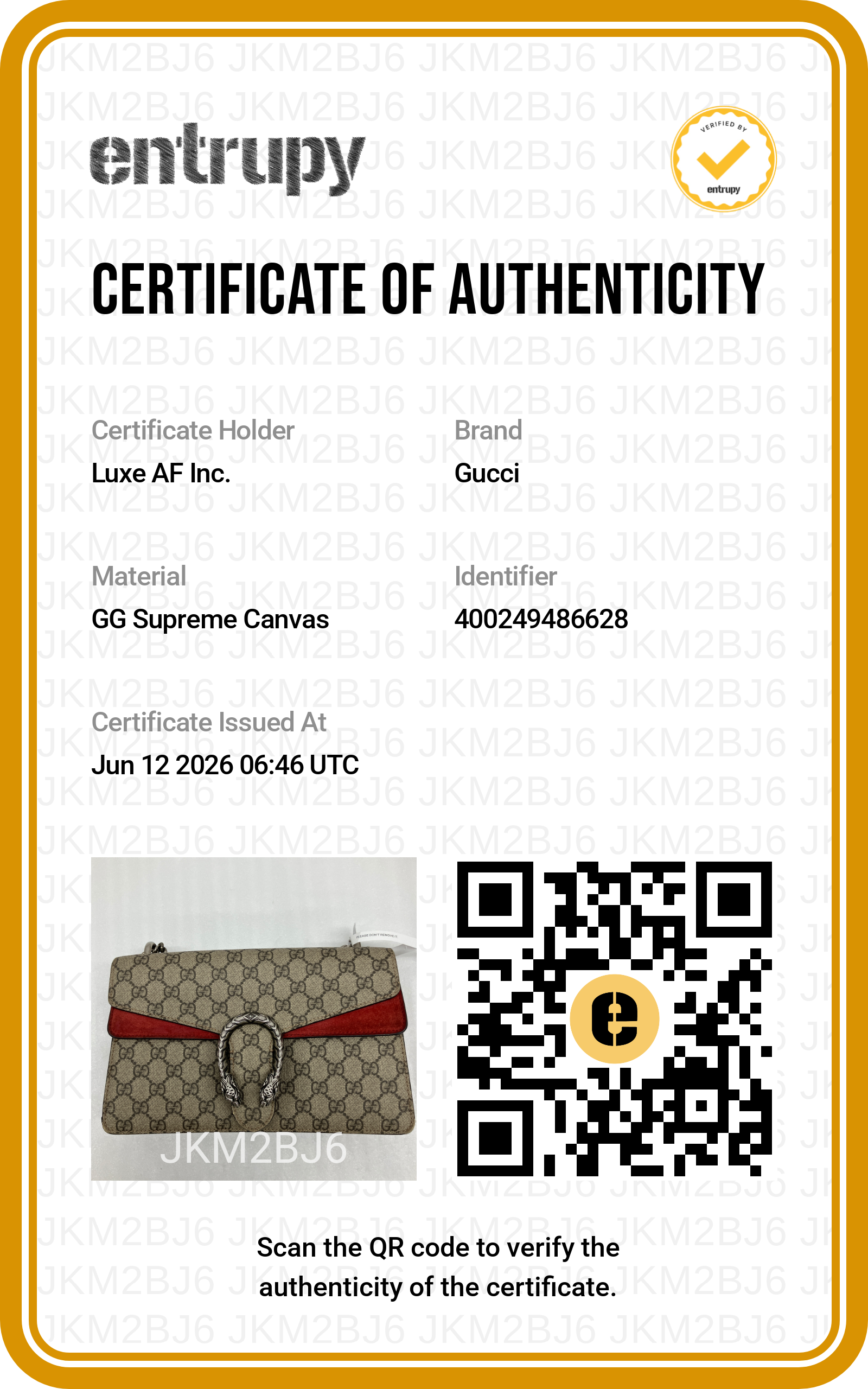 Gucci Dionysus GG Supreme Canvas Shoulder Bag With Red Tirm GG1358