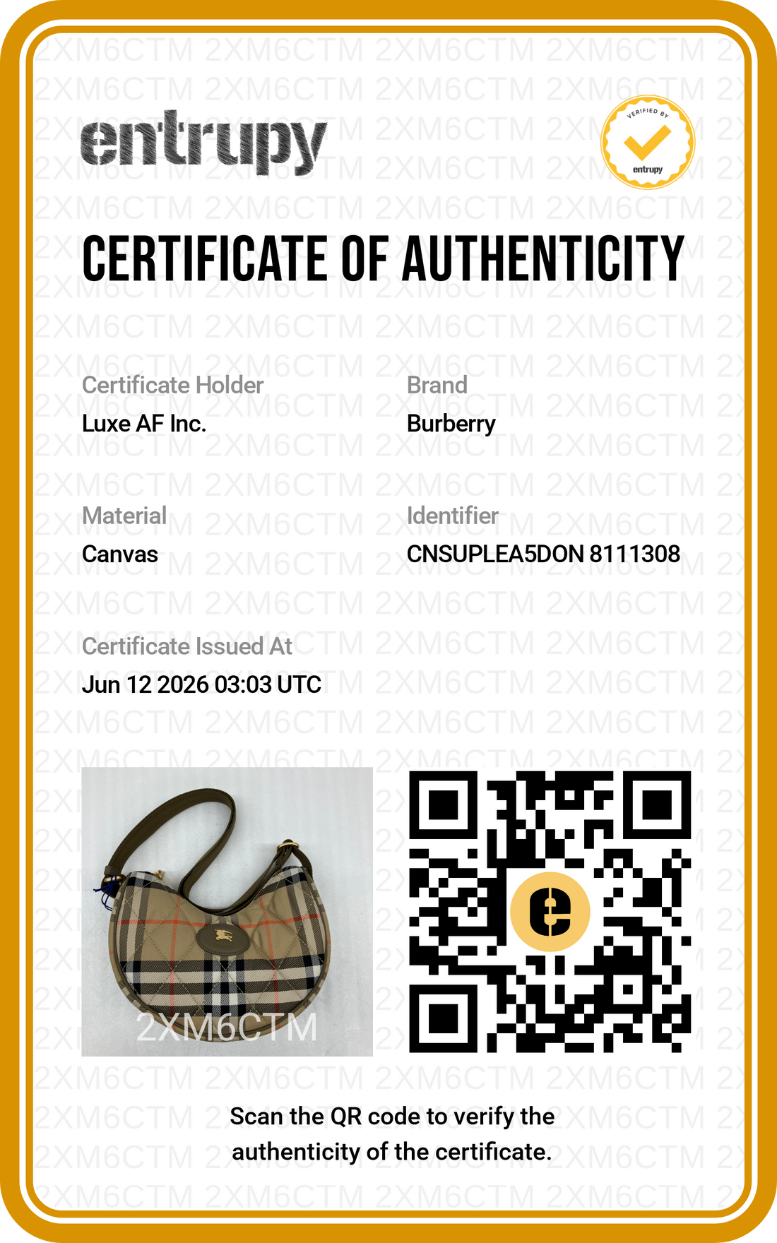Burberry Horseshoe Check Quilted Canvas Hobo Bag BRA