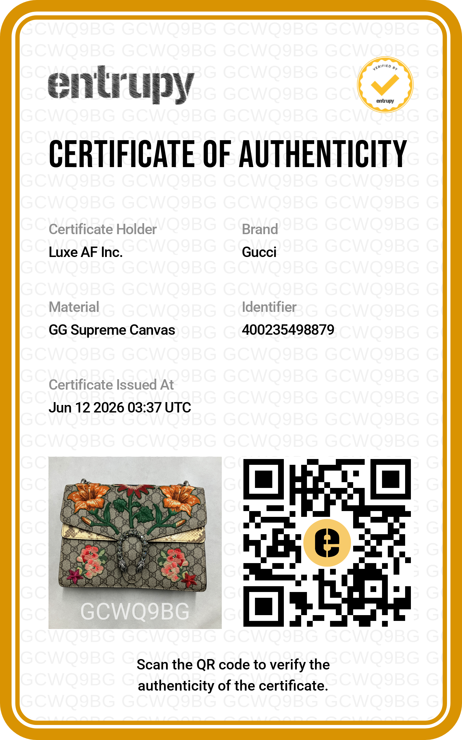 Gucci Dionysus Flower Embroidery GG Supreme Canvas Shoulder Bag GG1316
