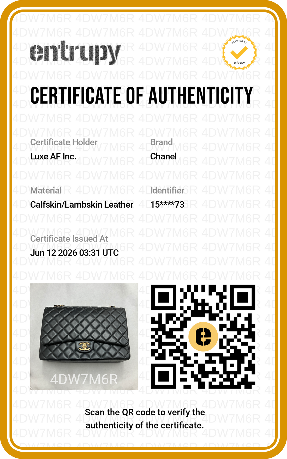 Chanel Classic Flap Black Quilted Lambskin Maxi Shoulder Bag With Gold Buckle(15***73) CC2291