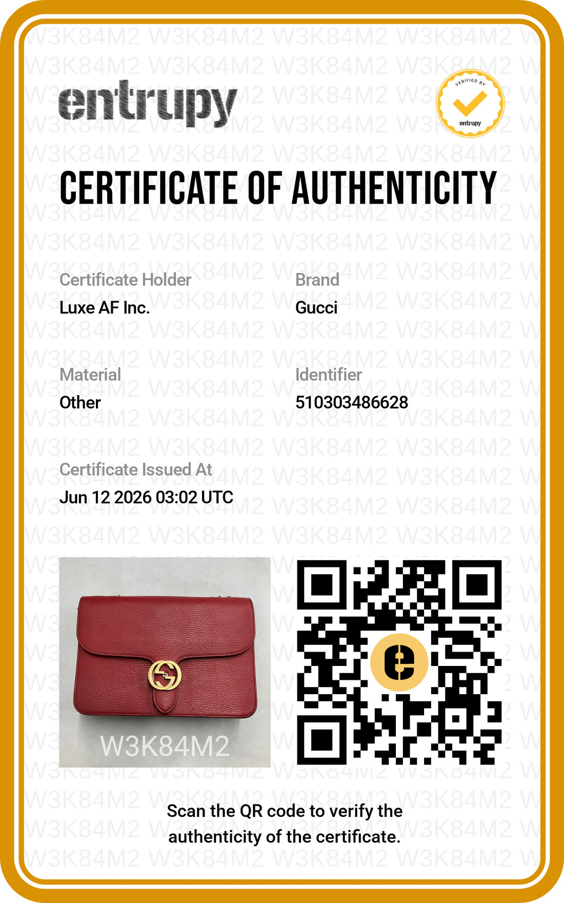 Gucci Interlocking G Red Leather Wallet On Chain GG1318