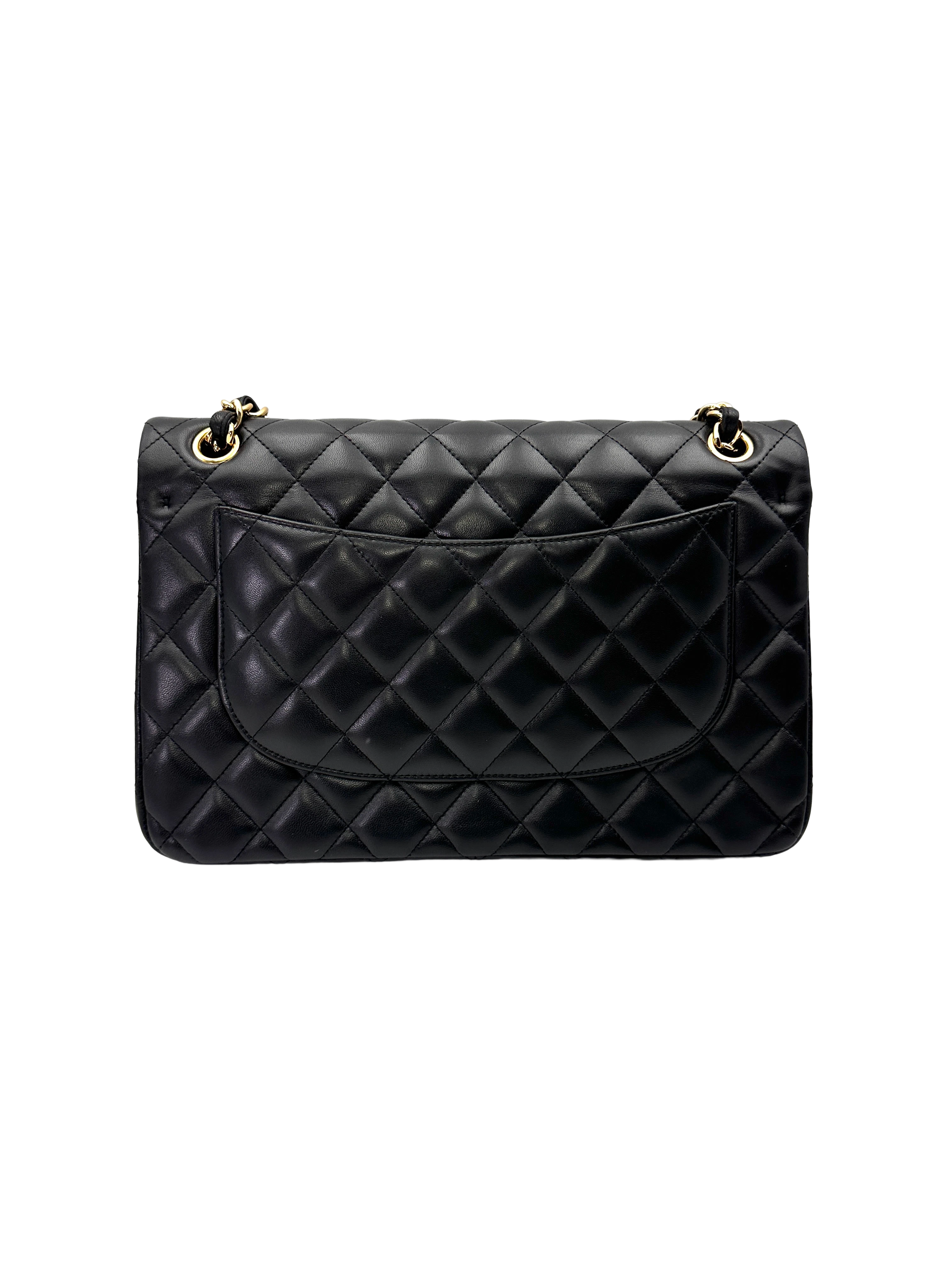 Chanel Classic Flap Black Quilted Leather Jumbo Shoulder Bag With Gold Buckle(15***82) CC2164