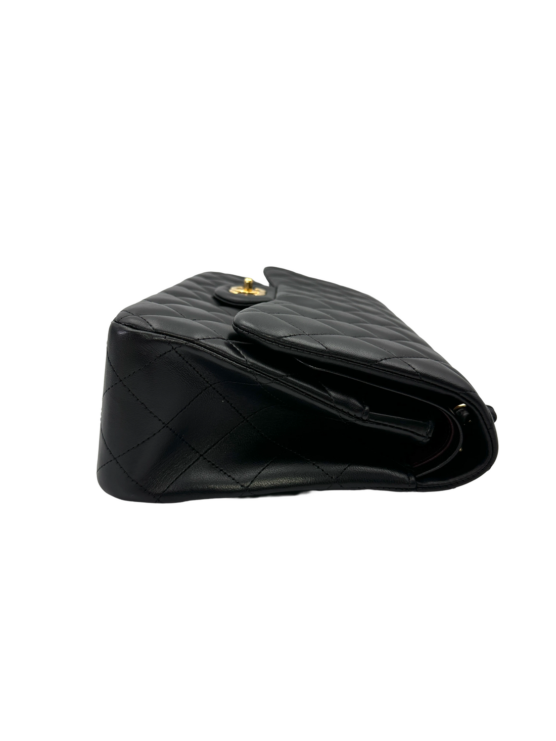 Chanel Classic Flap Black Quilted Leather Jumbo Shoulder Bag With Gold Buckle(15***82) CC2164