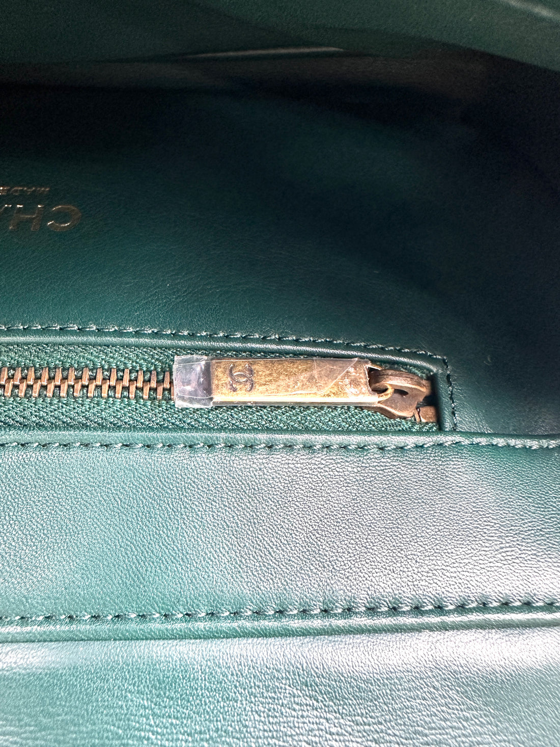 Chanel Green Embossed Lizard Leather Shoulder Bag(18***77) IRIS243