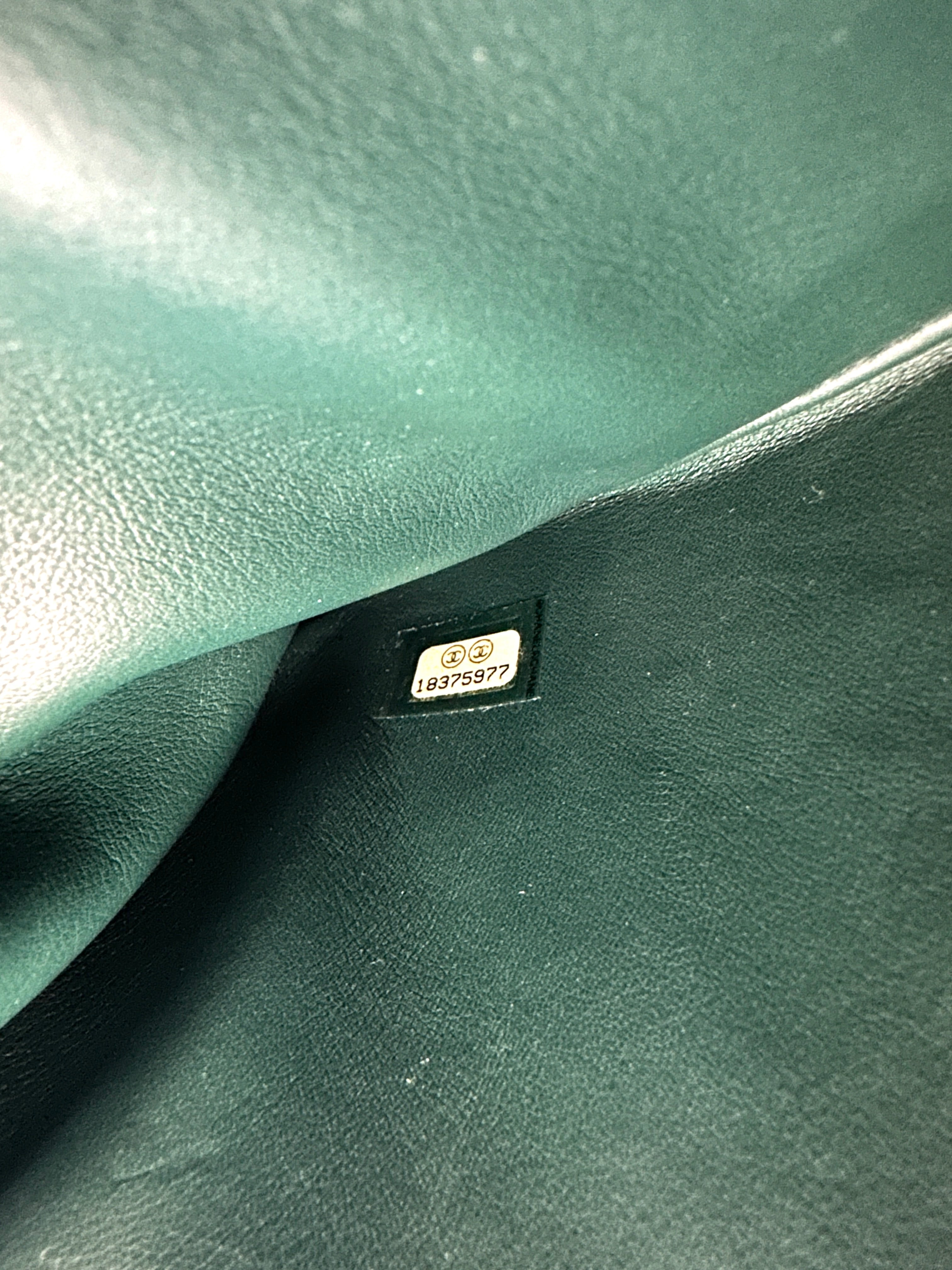 Chanel Green Embossed Lizard Leather Shoulder Bag(18***77) IRIS243
