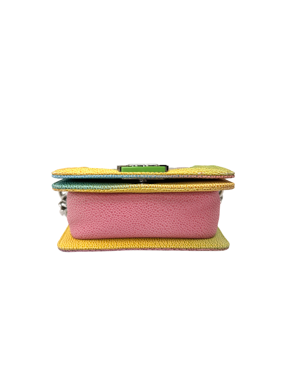 Chanel LeBoy Rainbow Pastel Ombre Quilted Leather Mini Flap Bag(22***30) IRIS241