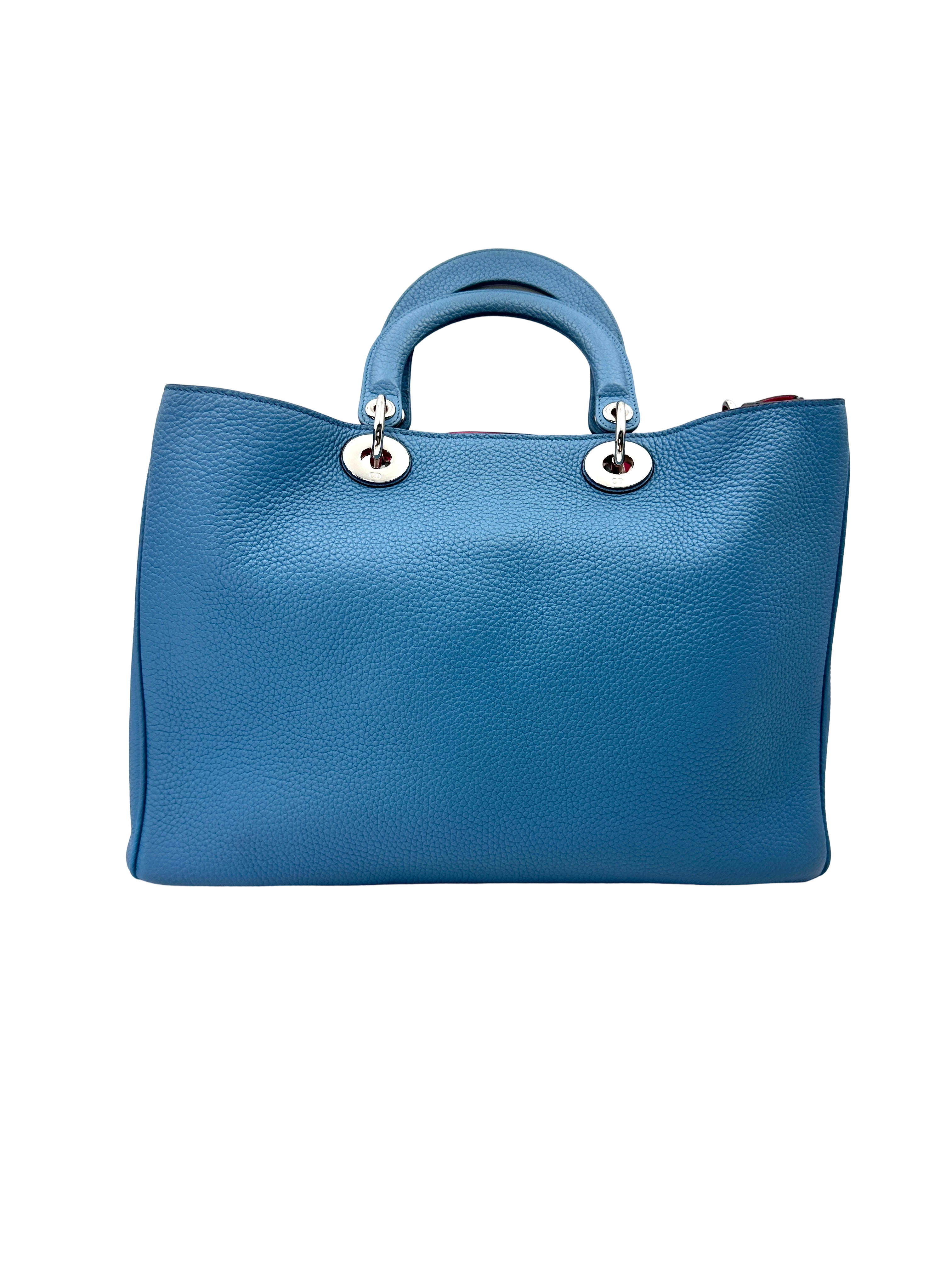Christian Dior Diorissimo Blue Leather Shoulder Bag DR800