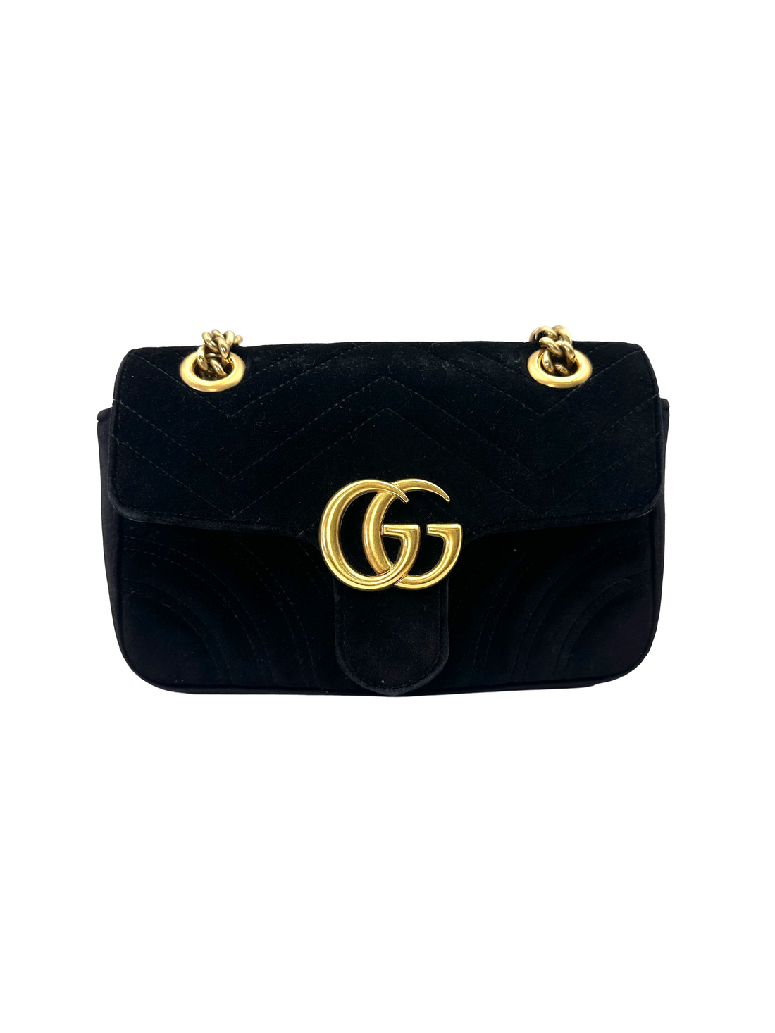 Gucci GG Marmont Black Velvet Shoulder Bag GG1323