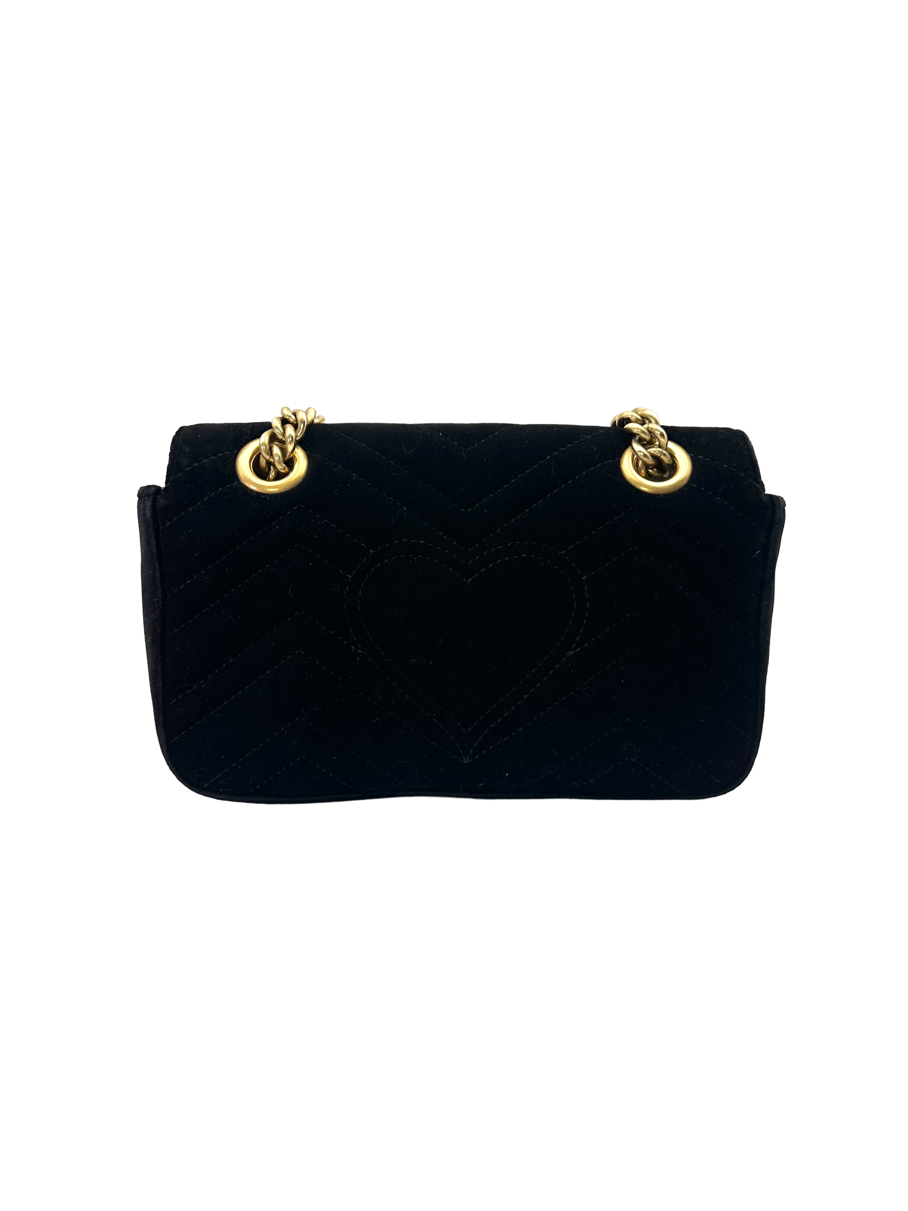 Gucci GG Marmont Black Velvet Shoulder Bag GG1323