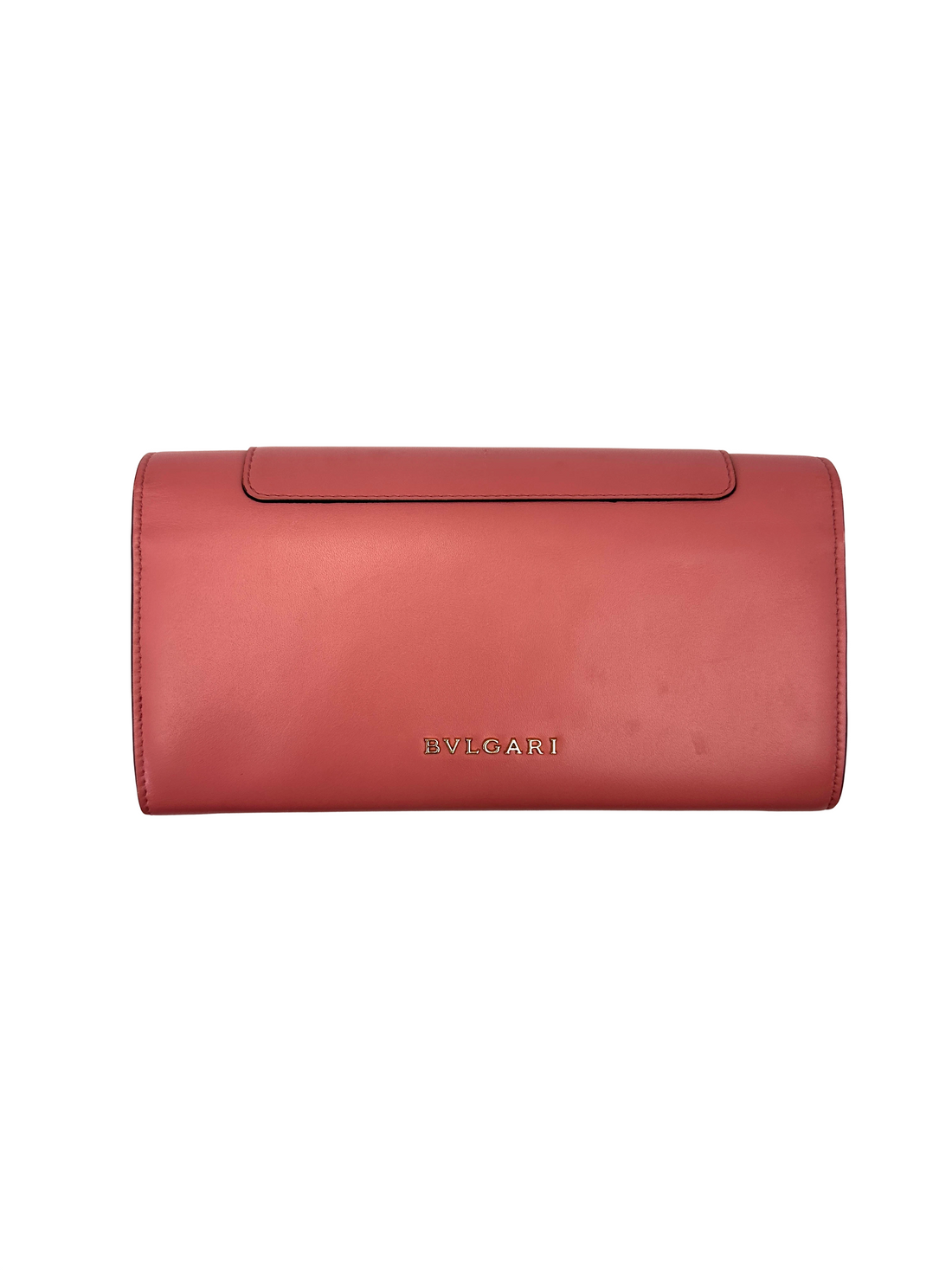 Bvlgari Serpenti Forever Pink Leather Long Wallet BS47