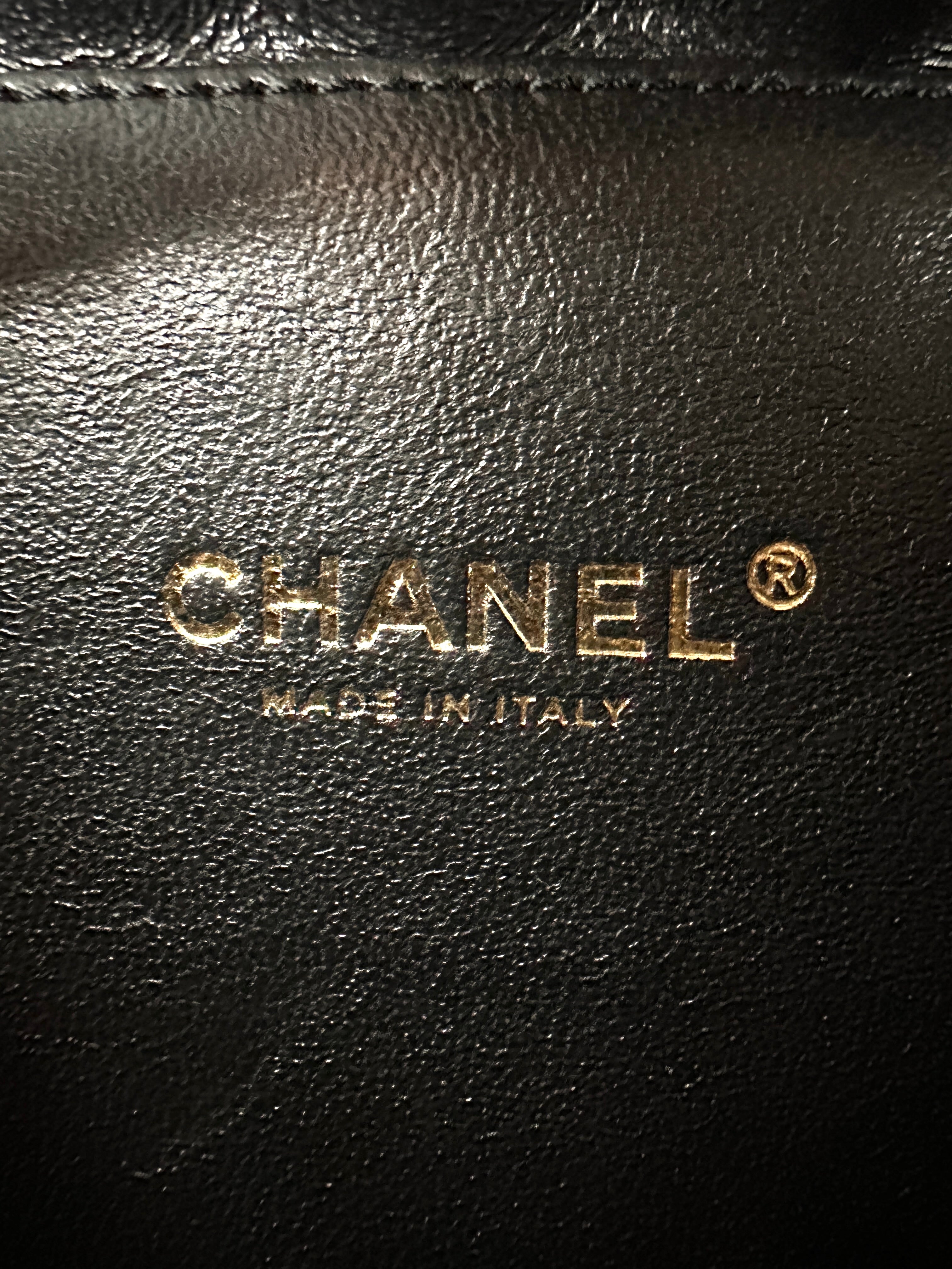 Chanel CC Filigree Black Quilted Leather Top Handle Vanity Case(26***54) CC2167