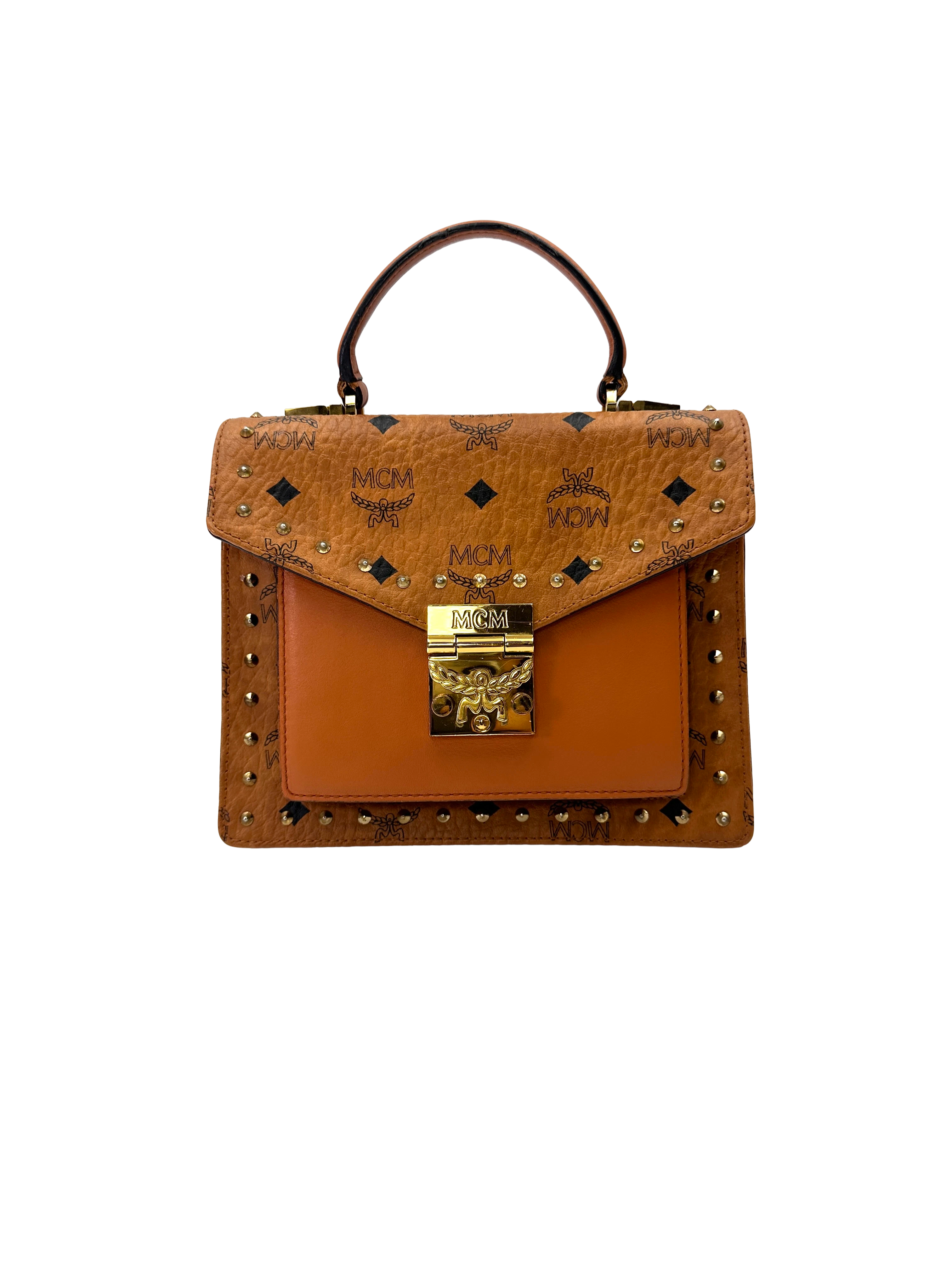MCM pattricia Visetos Handle Bag MCM45